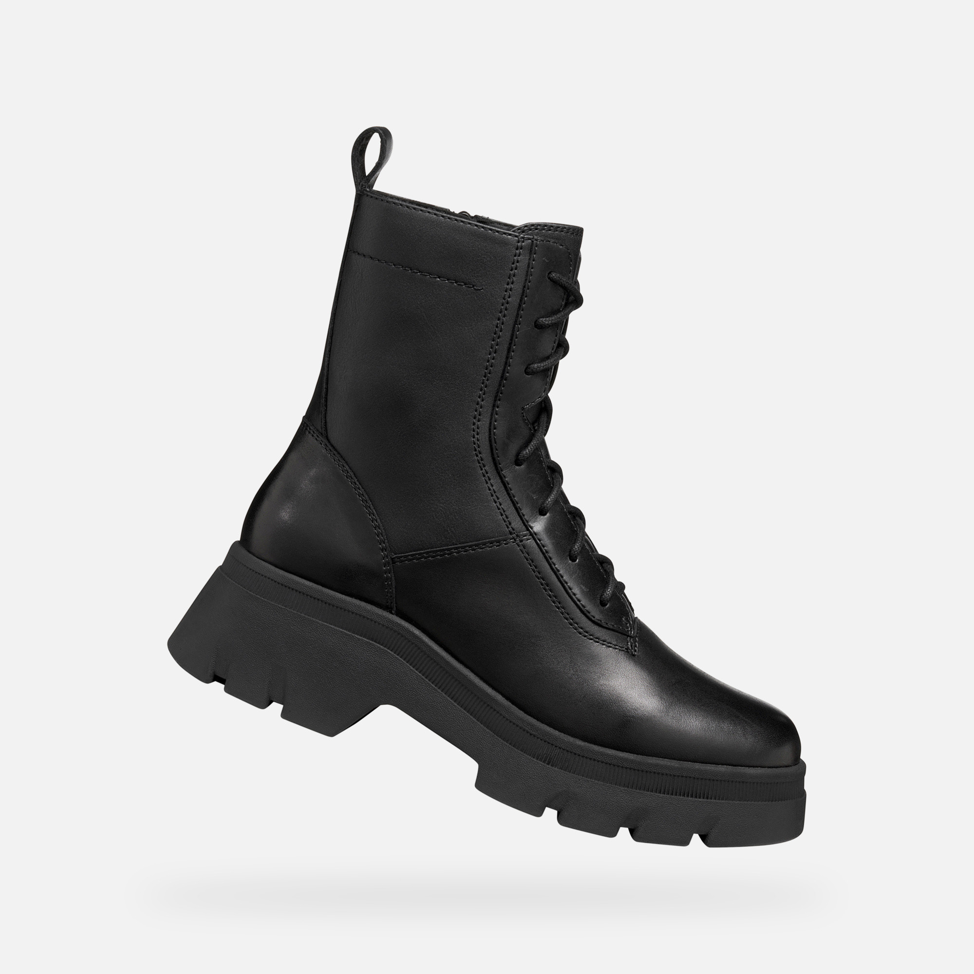Black Womens Ankle Boots Geox Pluette - Ladies