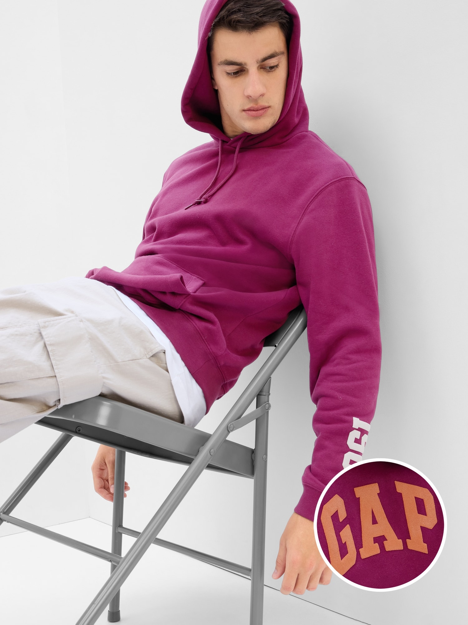 GAP Sweatshirt With Logo And Hood - Men