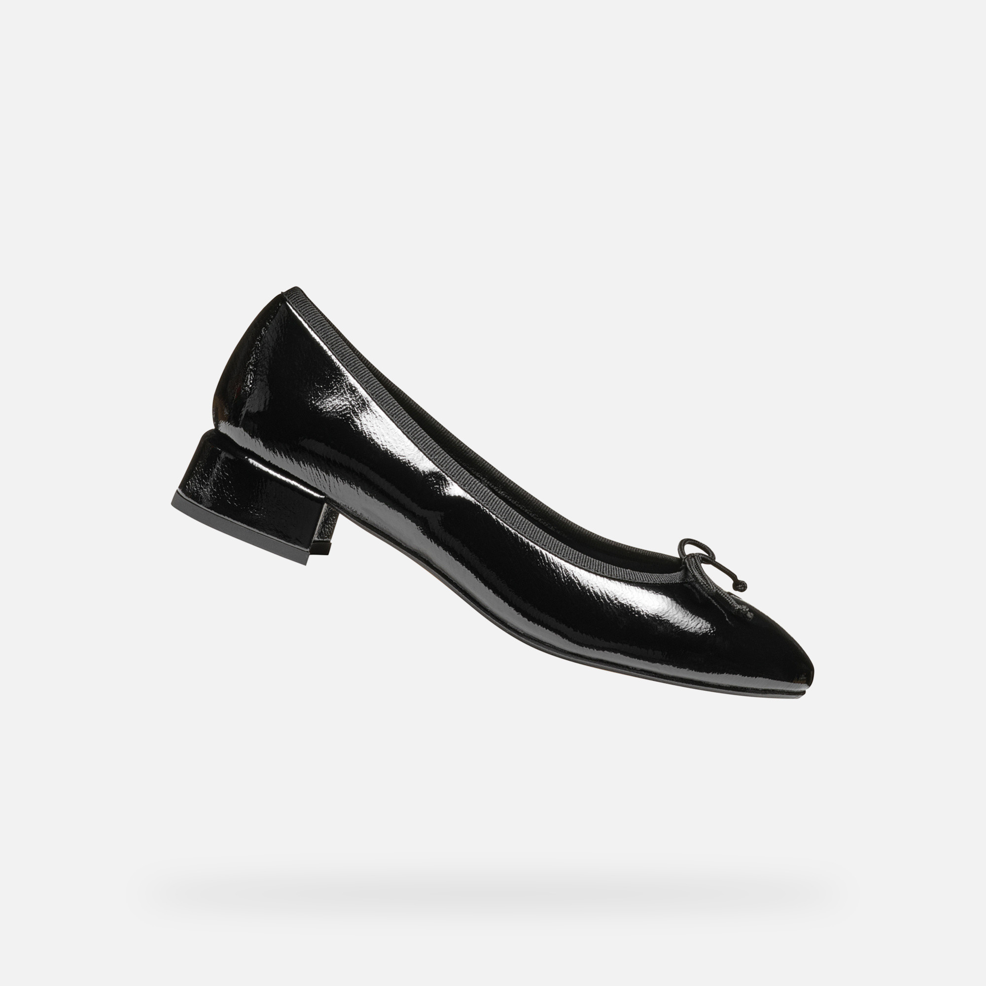 Black womens heeled shoes Geox Floretia - Womens