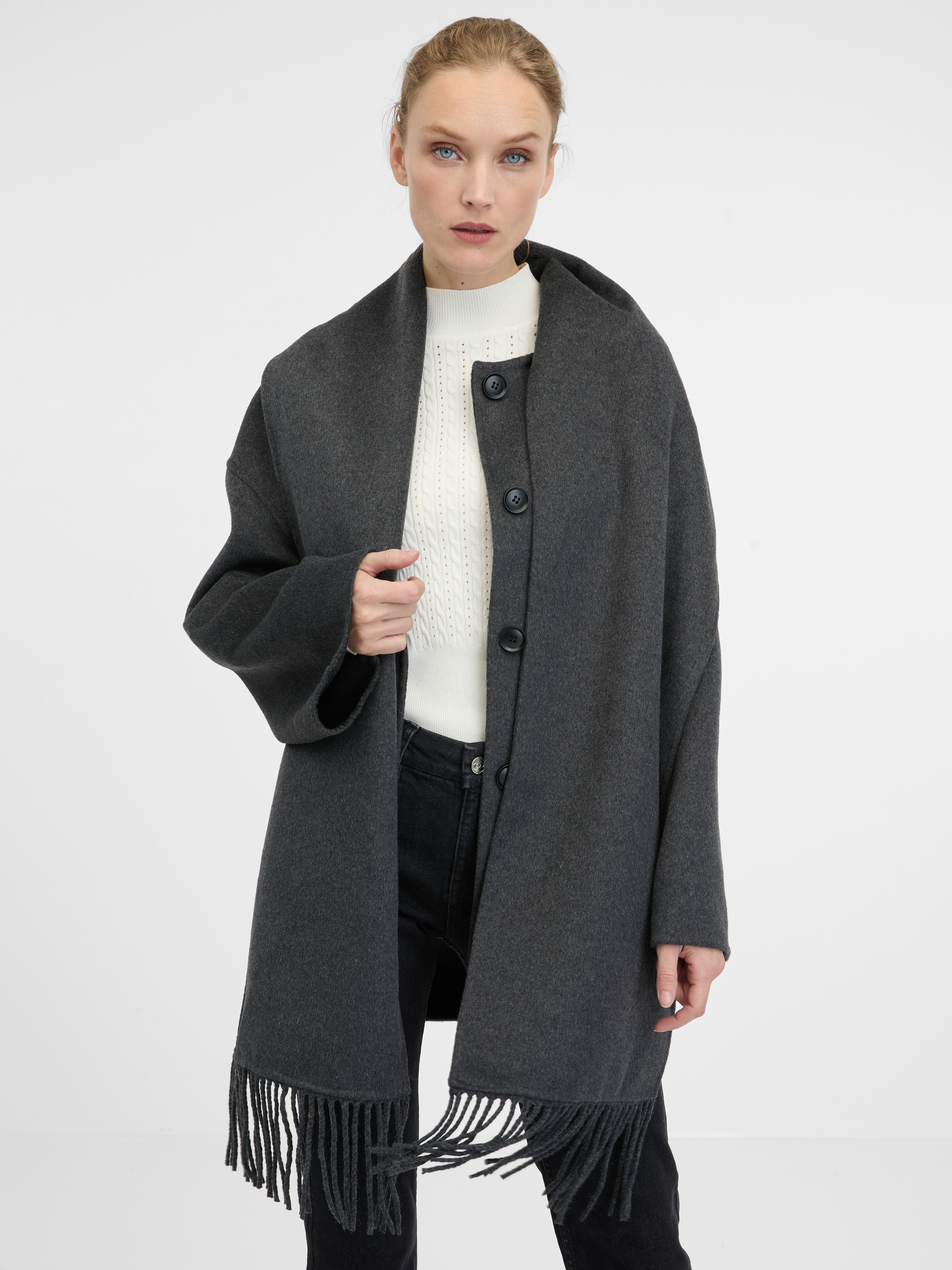 Dark grey women's coat ORSAY - Women's