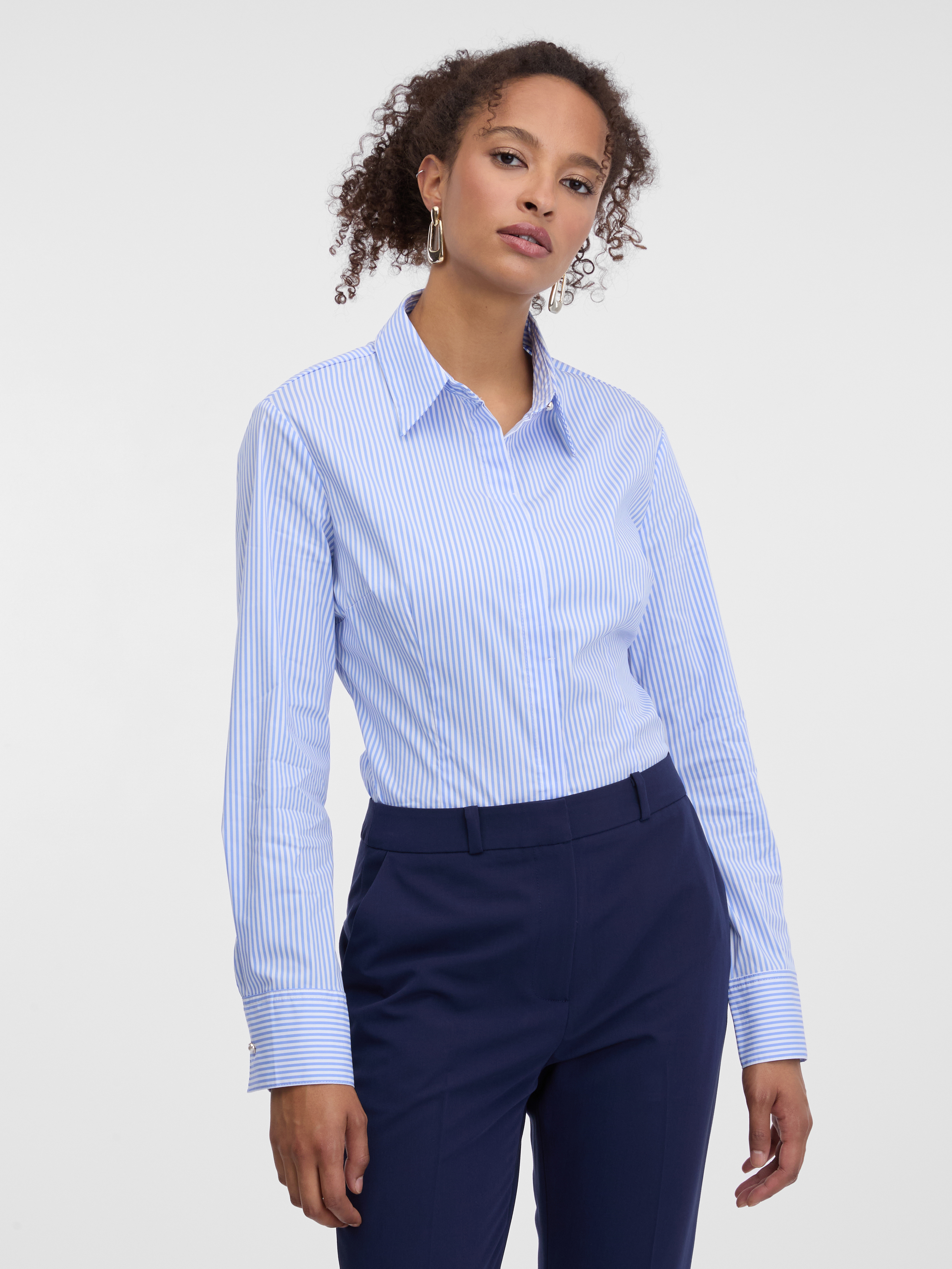 Light blue striped women&#039;s shirt ORSAY - Women&#039;s