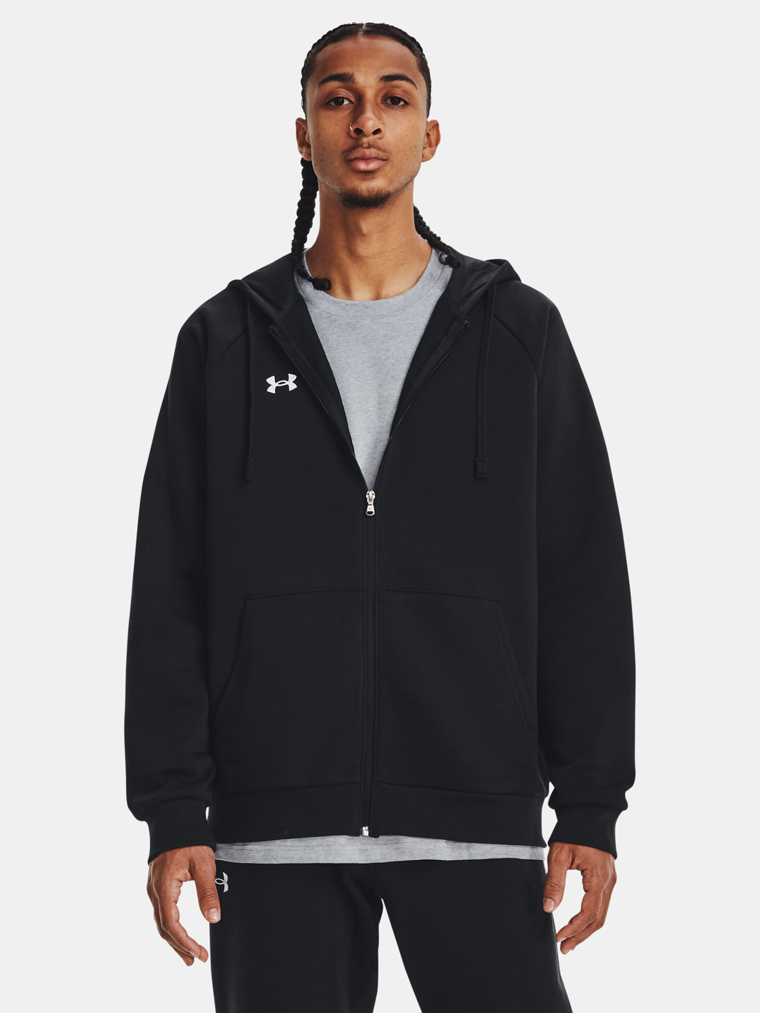 Čierna mikina Under Armour UA Rival Fleece FZ Hoodie