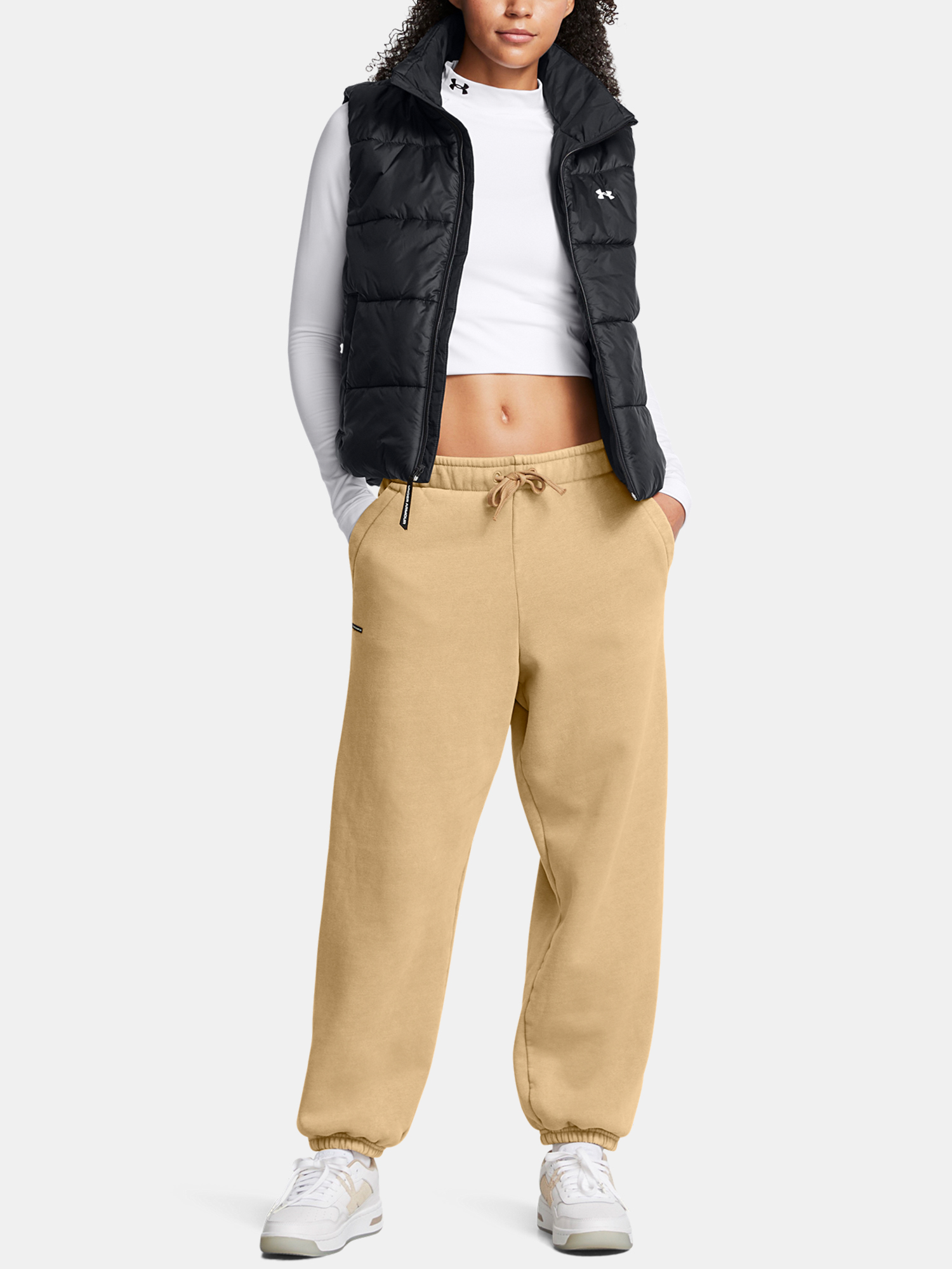 Women's pants Under Armour UA Icon HWT Flc OS Pant-BRN - Women's