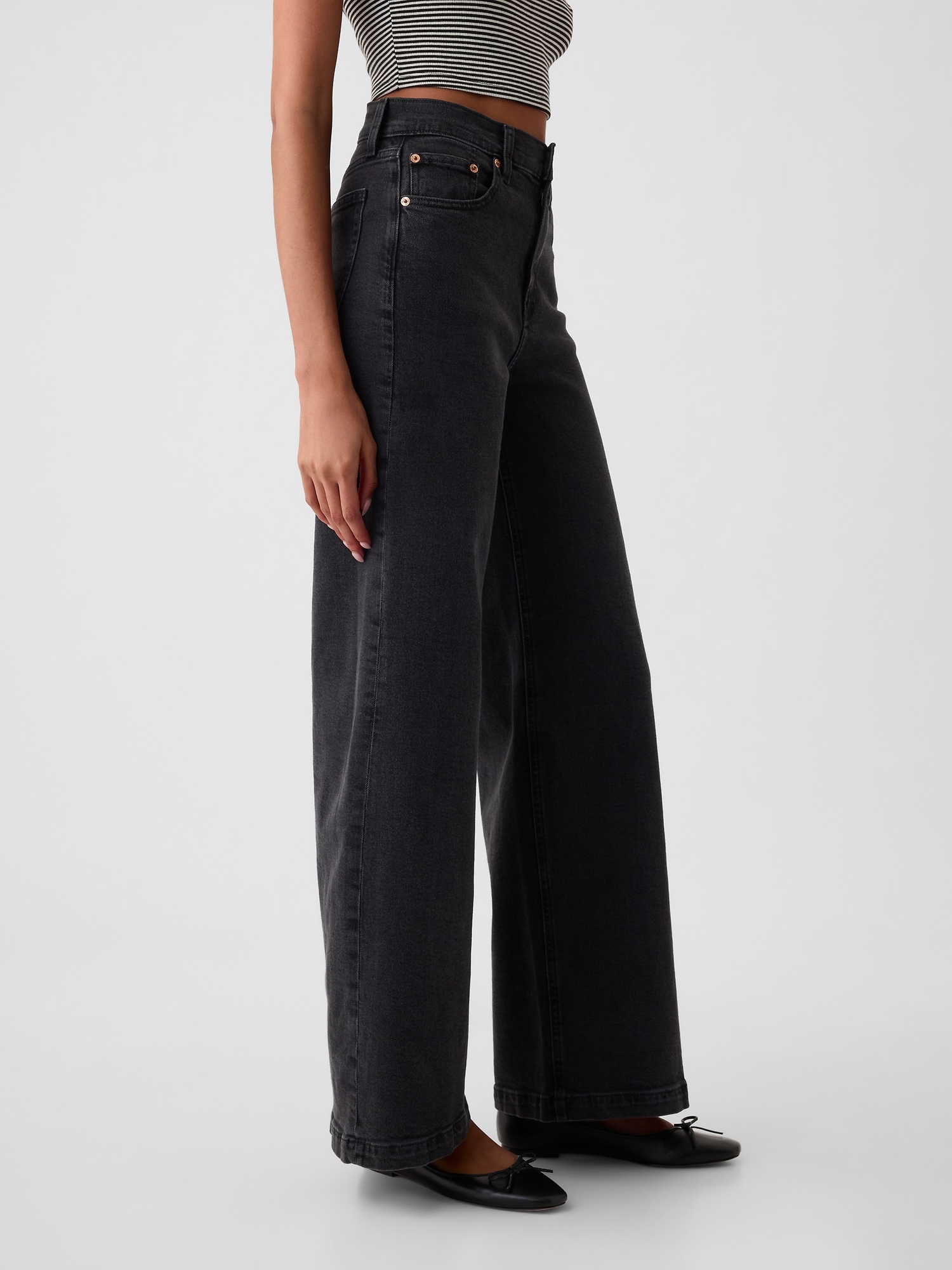 GAP Jeans High Rise Stride Wide - Women&#039;s