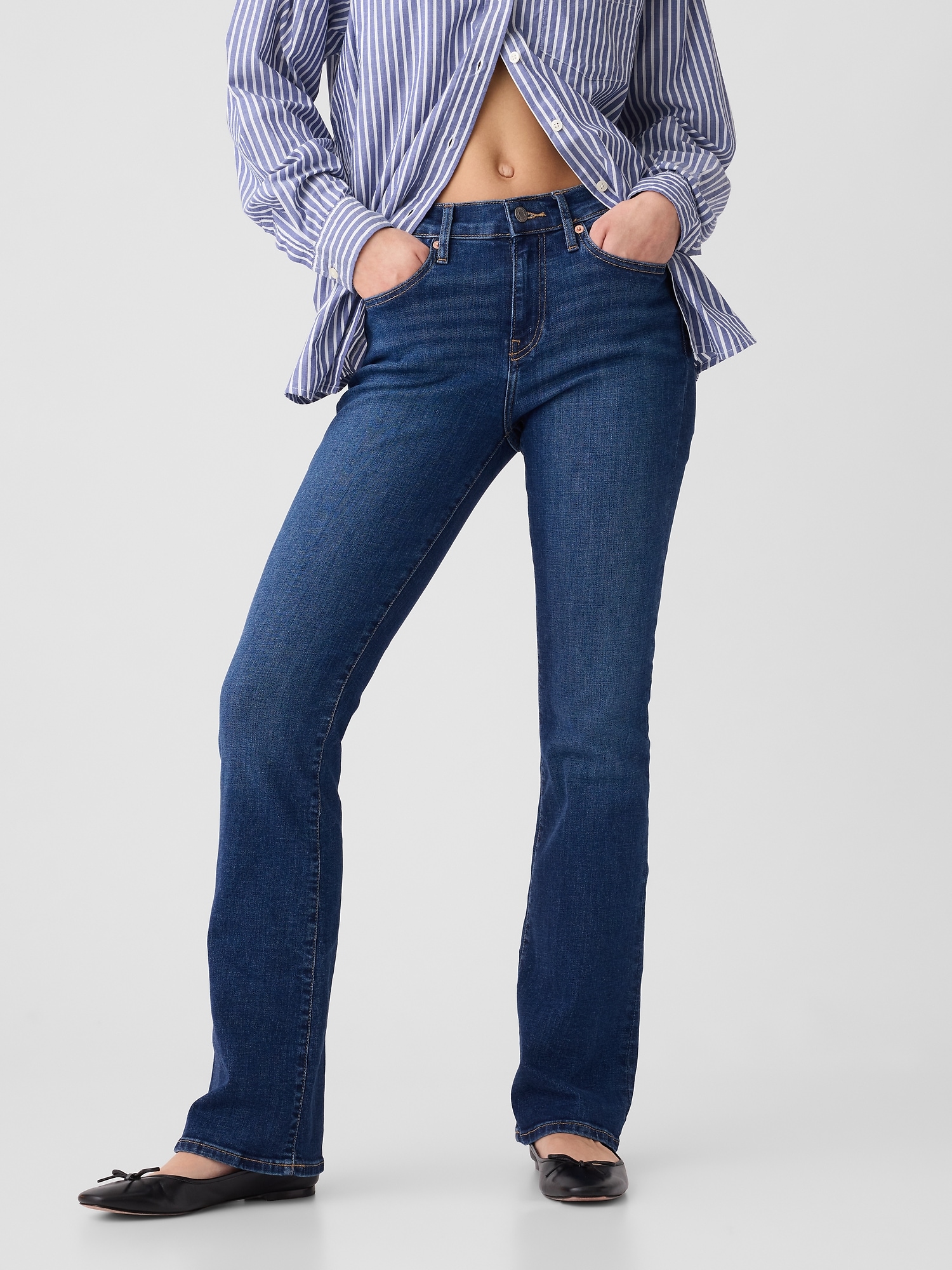 GAP Mid Rise Baby Boot Jeans - Women&#039;s