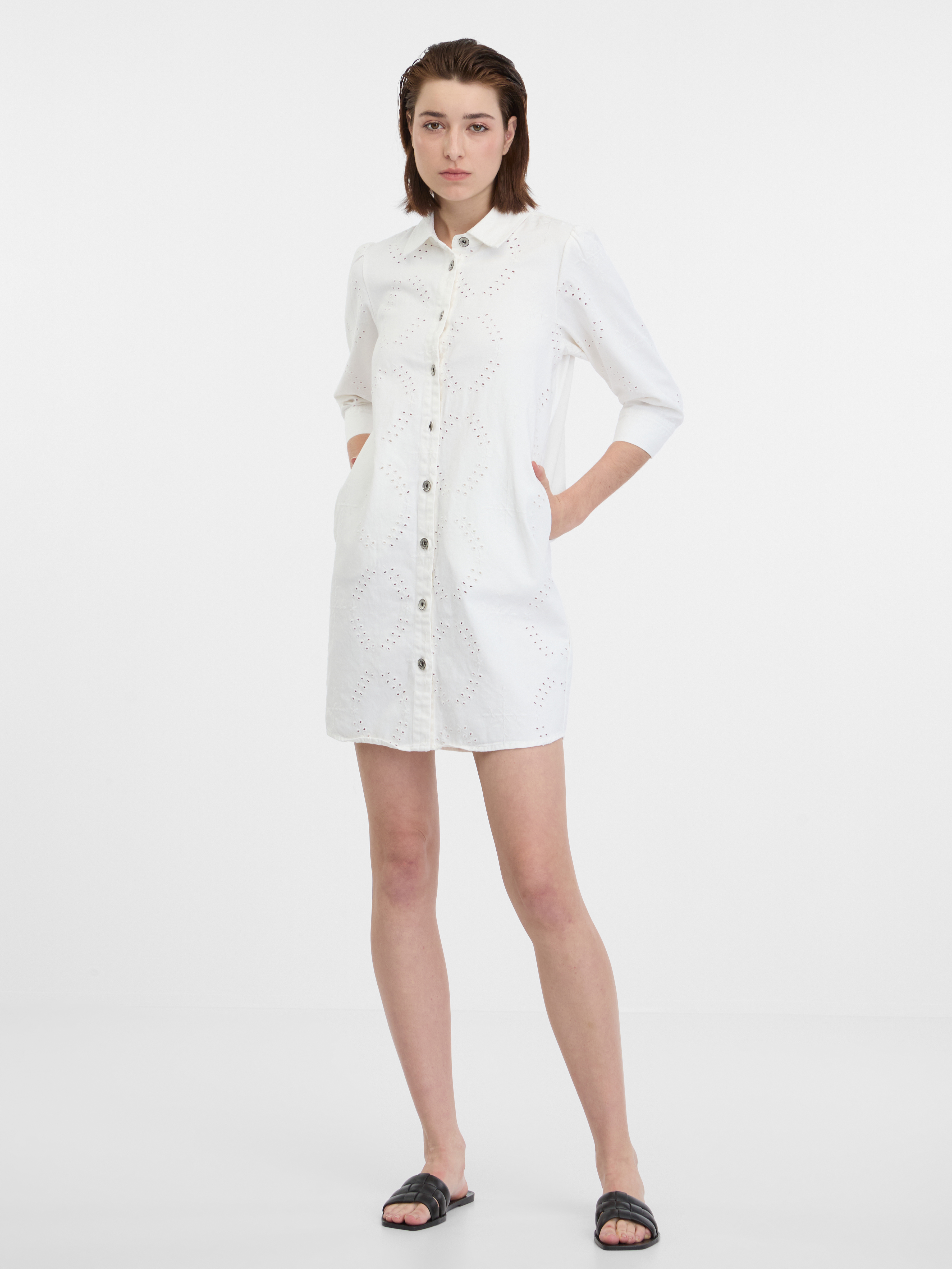 Rochii tip camasa pentru femei ORSAY - alb