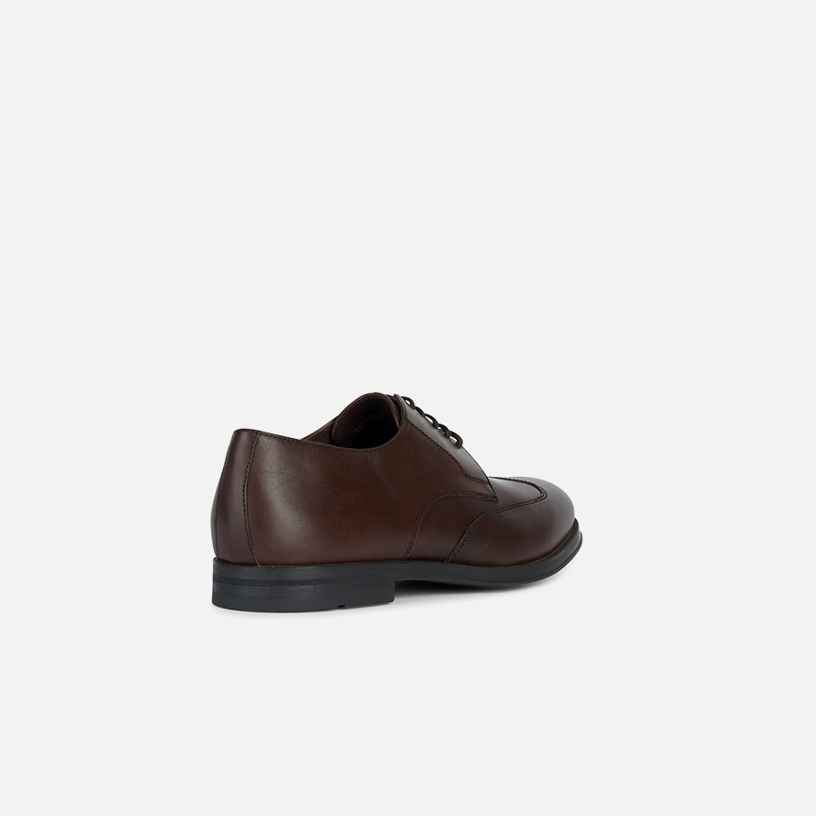 Dark brown men&#039;s formal shoes Geox Decio - Men&#039;s