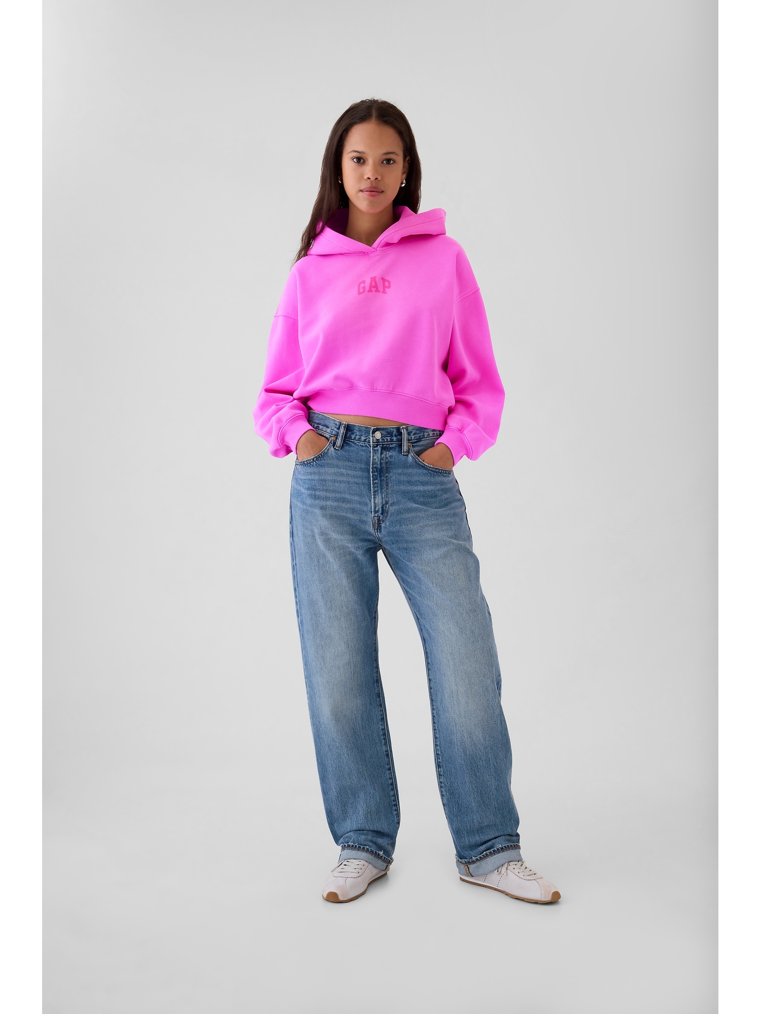 GAP Hoodie Logo Cropped - Women&#039;s