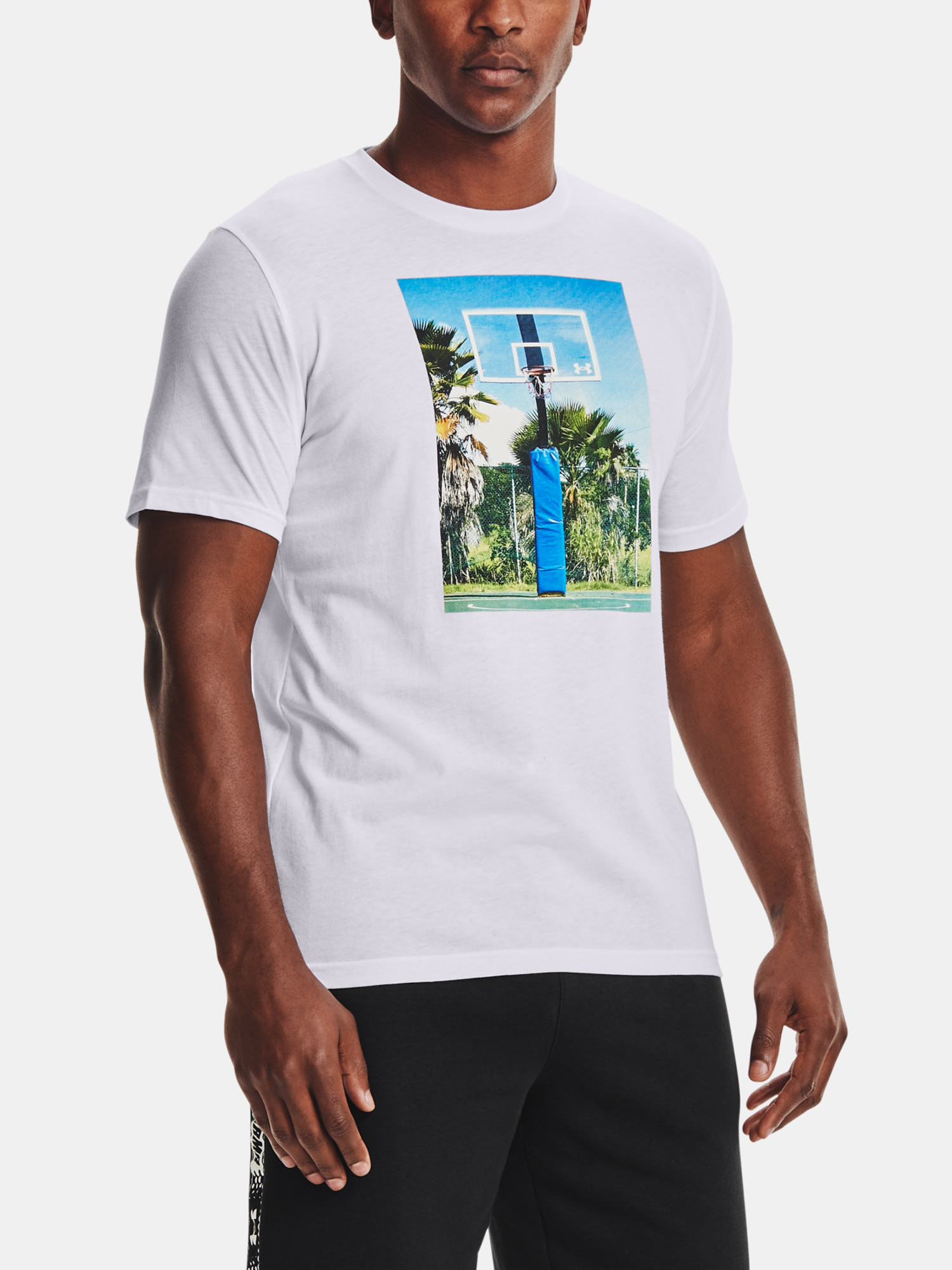 T-shirt Under Armour HOOPS SUMMER DAZE TEE-WHT