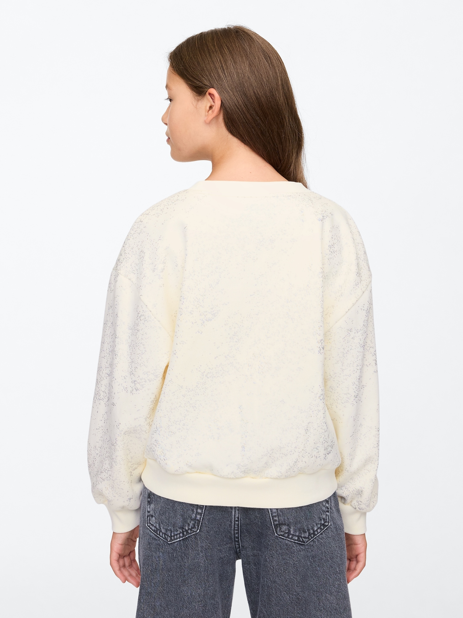 GAP Children&#039;s oversize sweatshirt with logo - Girls