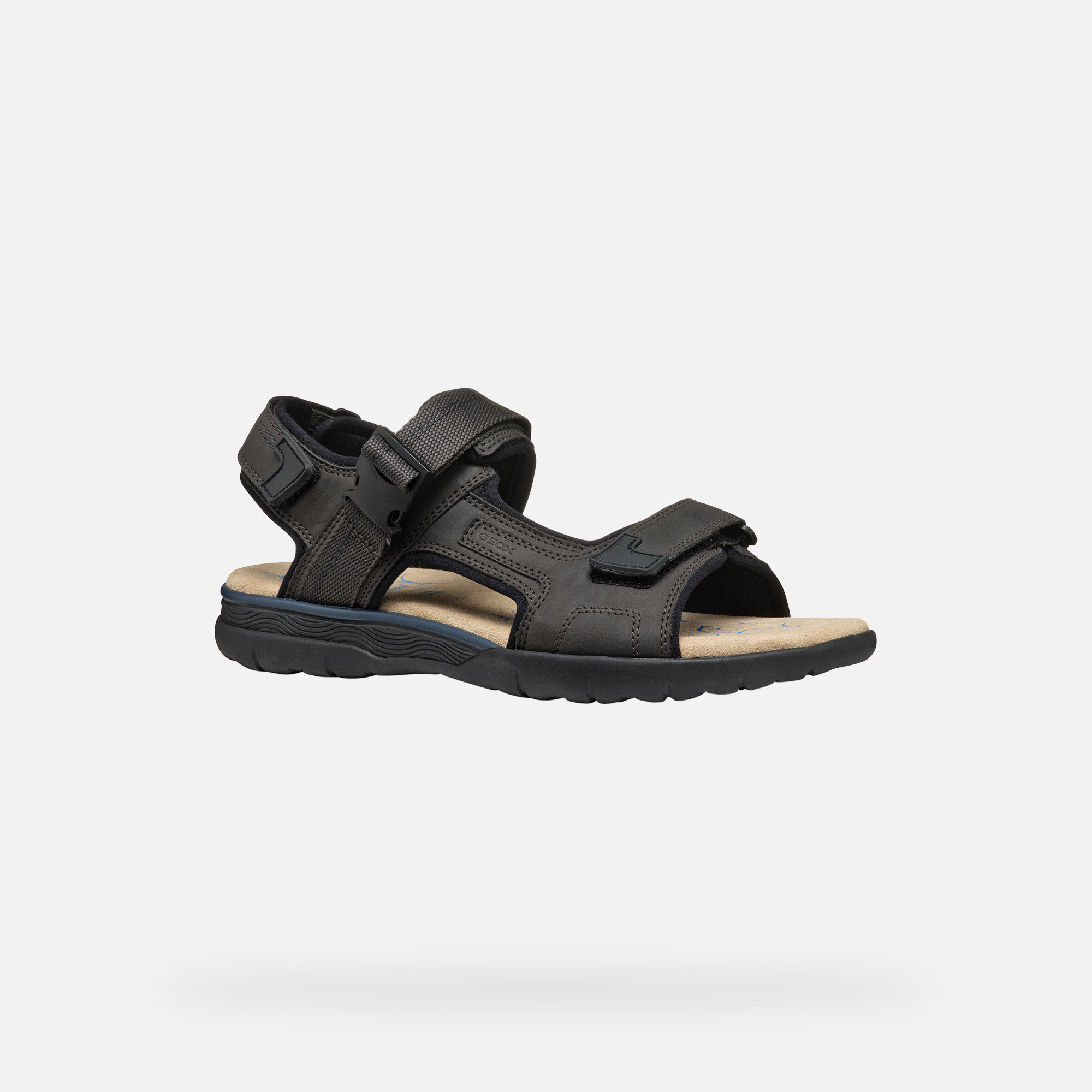 Dark brown men's sandals Geox Spherica EC5 - Men's