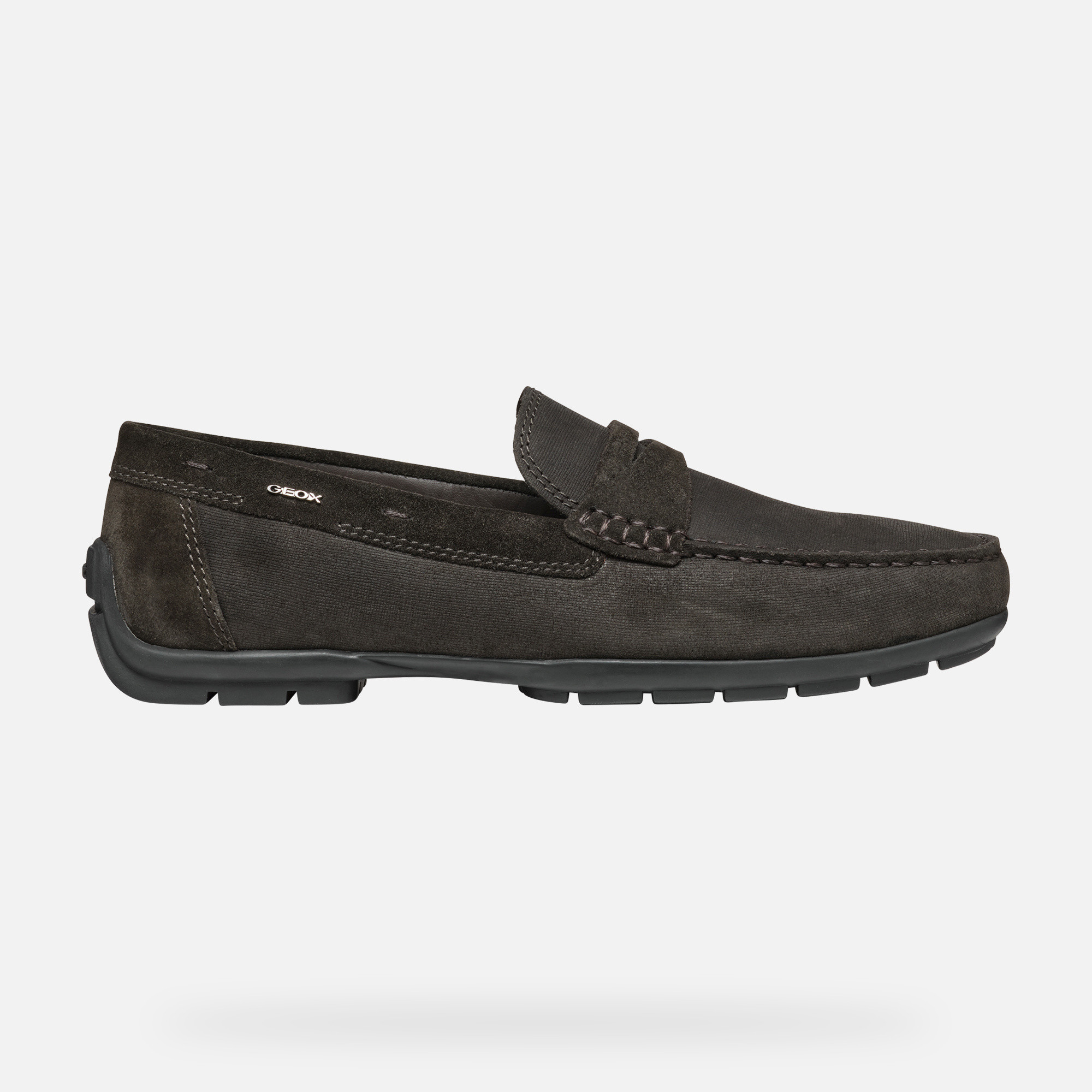 Brown men&#039;s moccasins Geox Moner 2Fit - Men&#039;s
