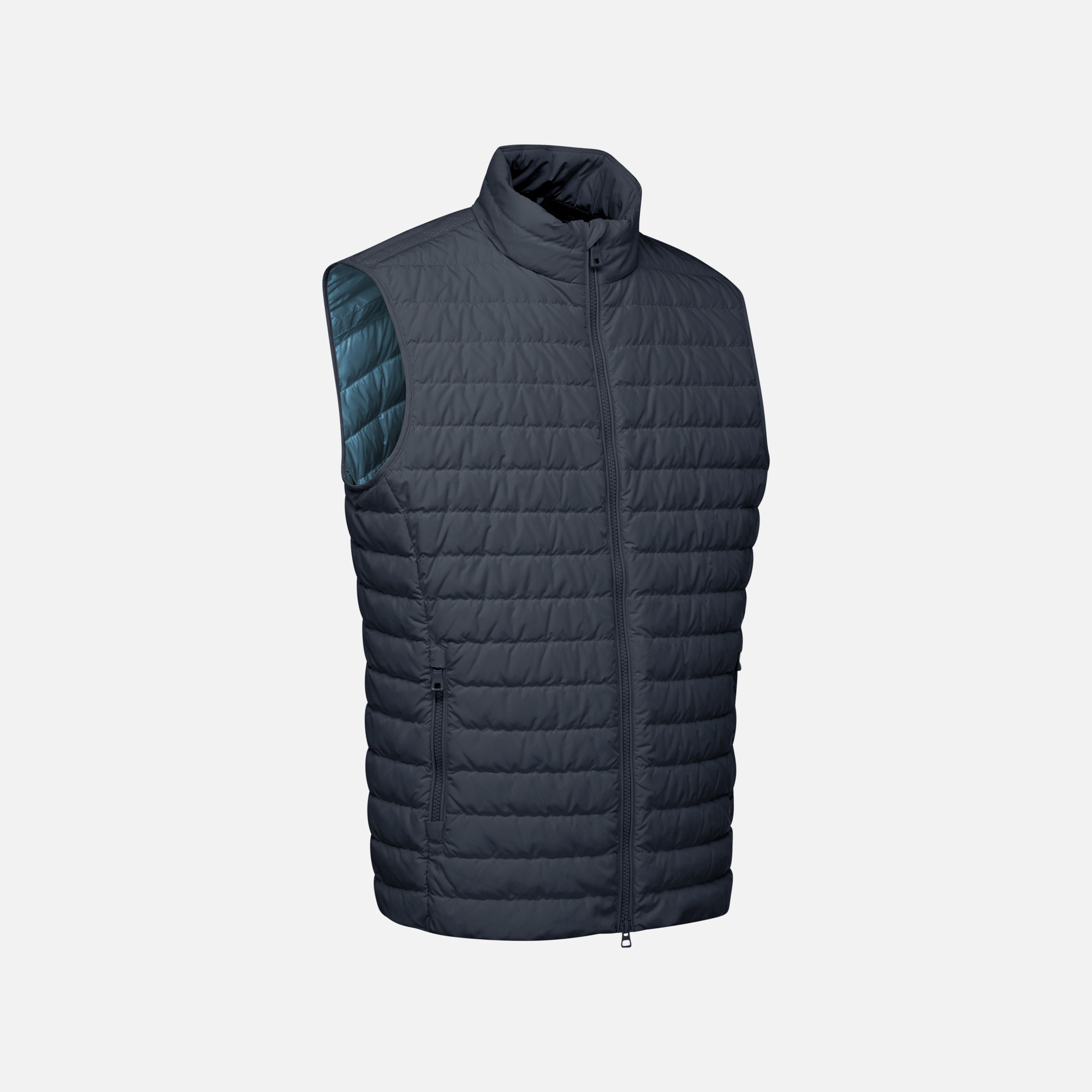 Dark Blue Men's Quilted Jacket Geox Warrens - Mens
