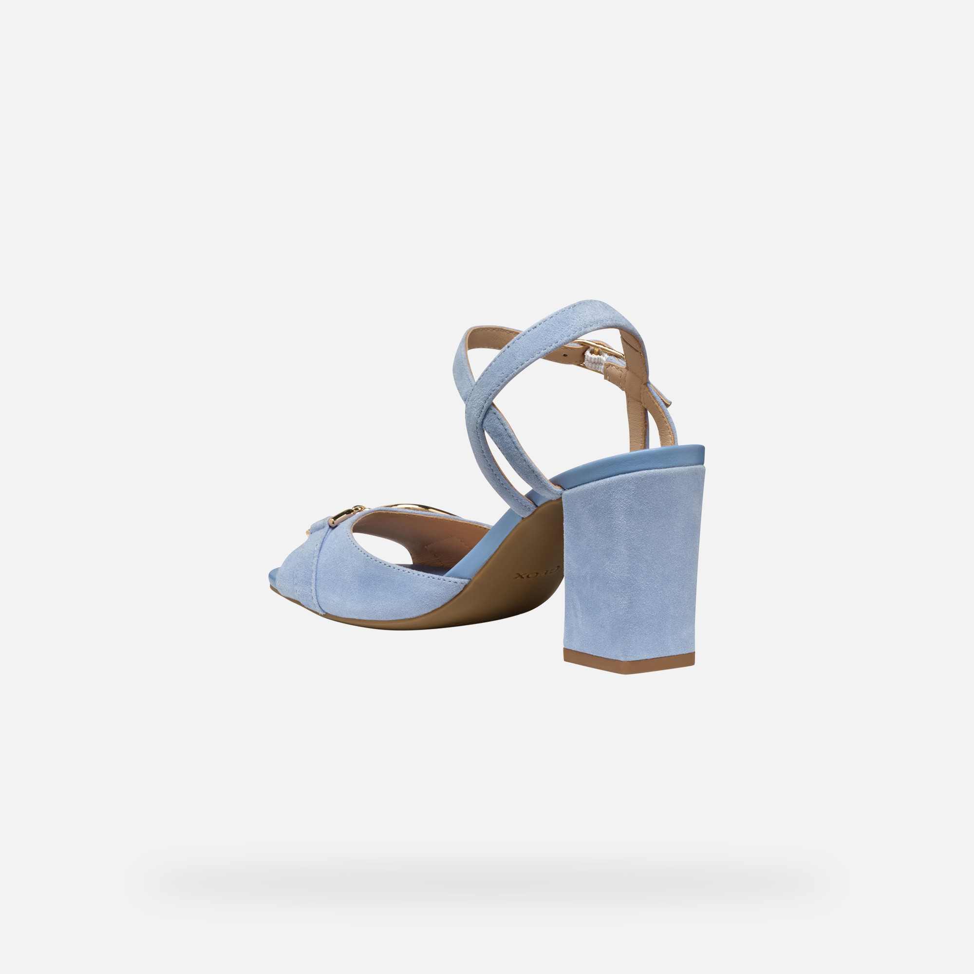 Light blue women&#039;s sandals Geox New Eraklia 80 - Women&#039;s