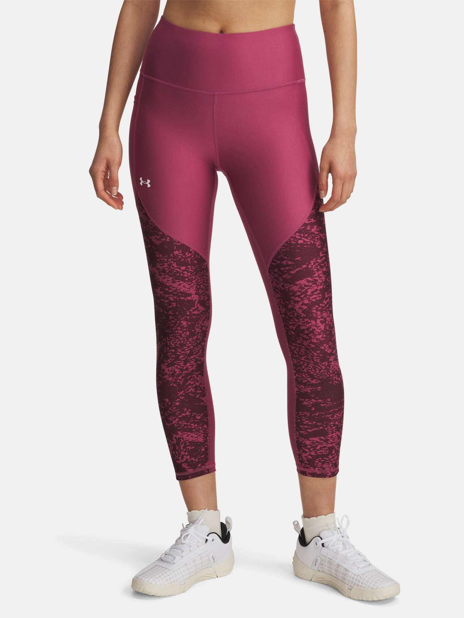 Under Armour Tech Print Panel Ankle Leg-RED Leggings - Women's