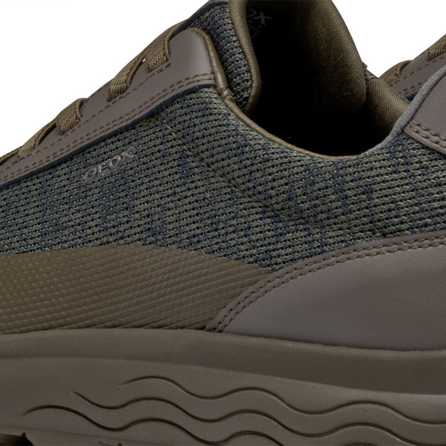 Khaki Men's Geox Spherica Sneakers - Mens