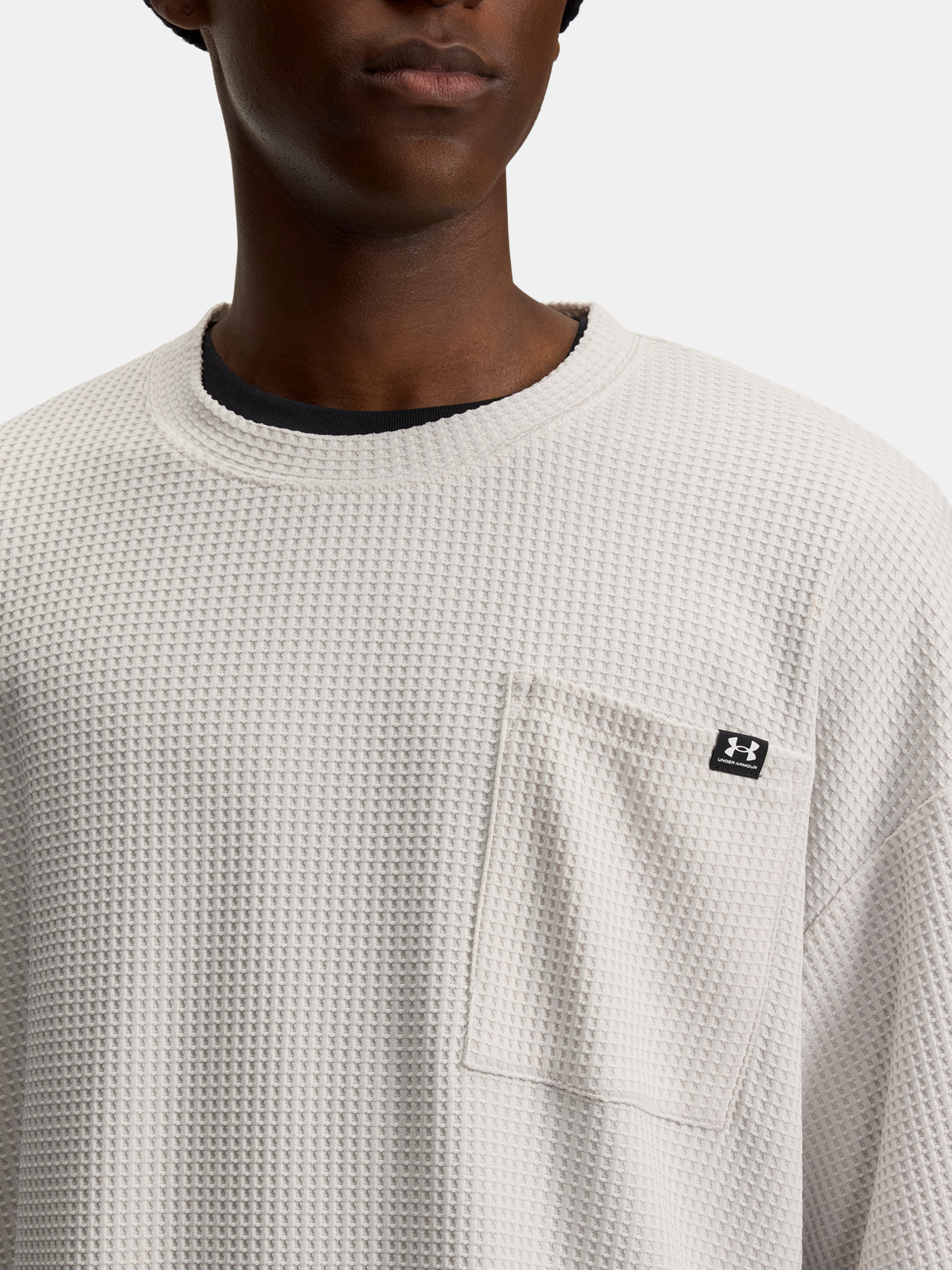 Under Armour UA Rival Waffle Crew-WHT Men's T-Shirt - Mens