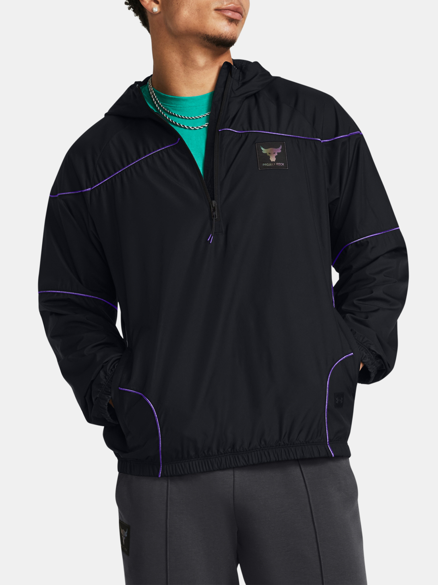 Under Armour Bunda Pjt Rock Anorak Jacket-BLK - Pánské