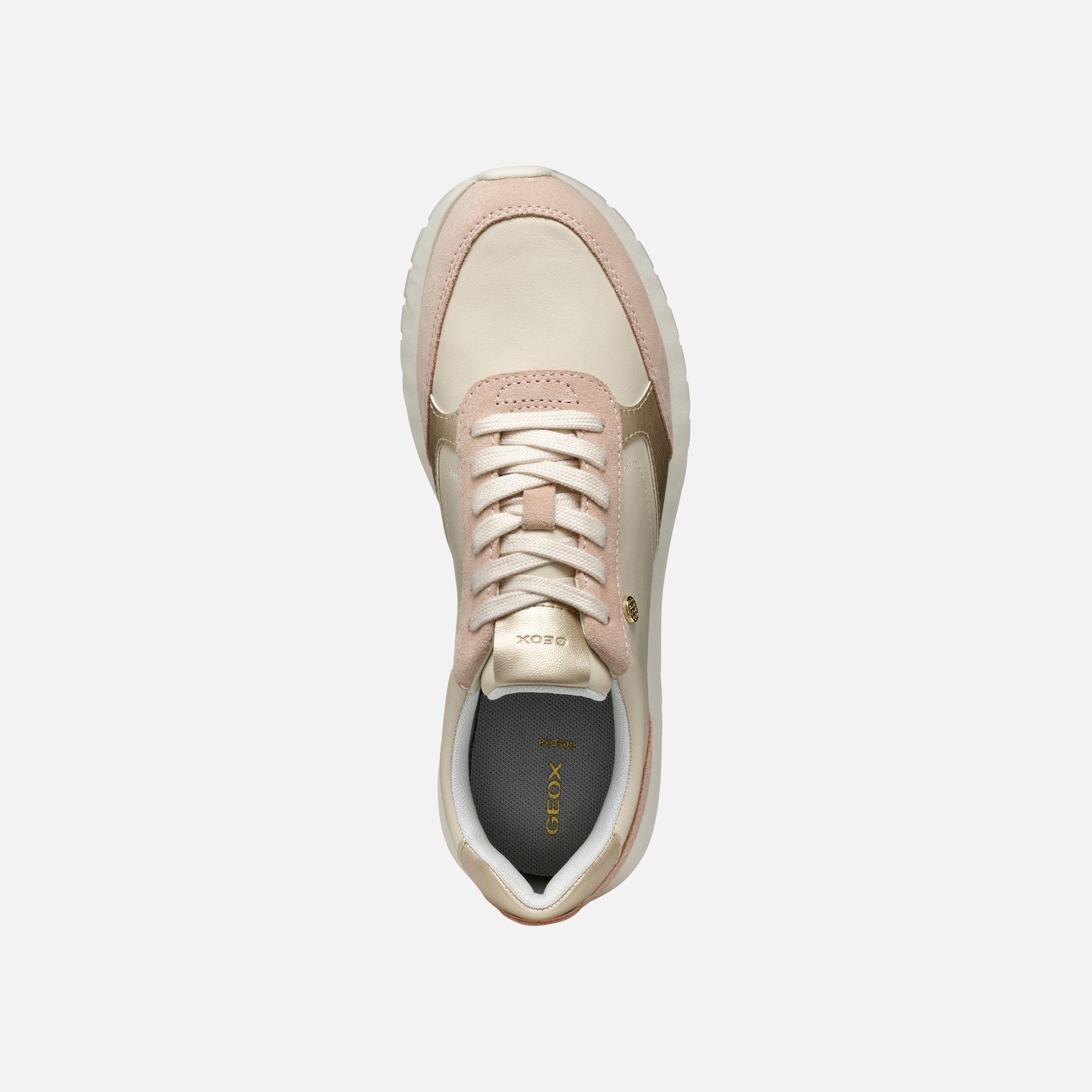 Cream women's sneakers Geox Sukie 2.0 - Women's