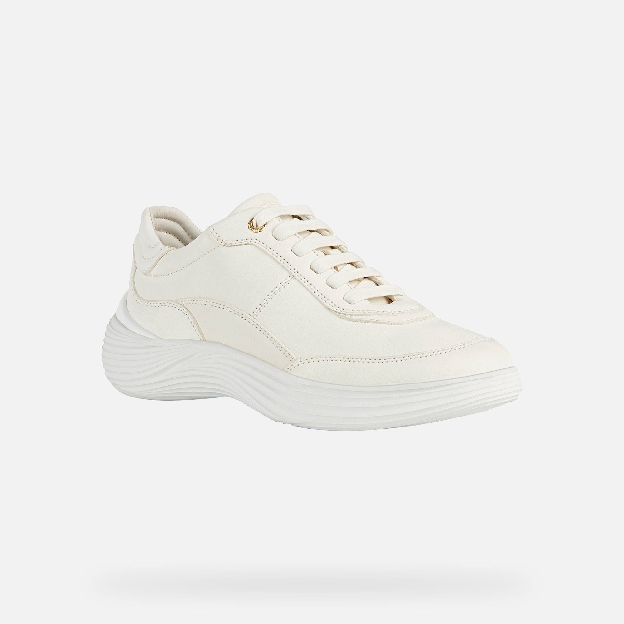 White women's sneakers Geox Fluctis - Women's