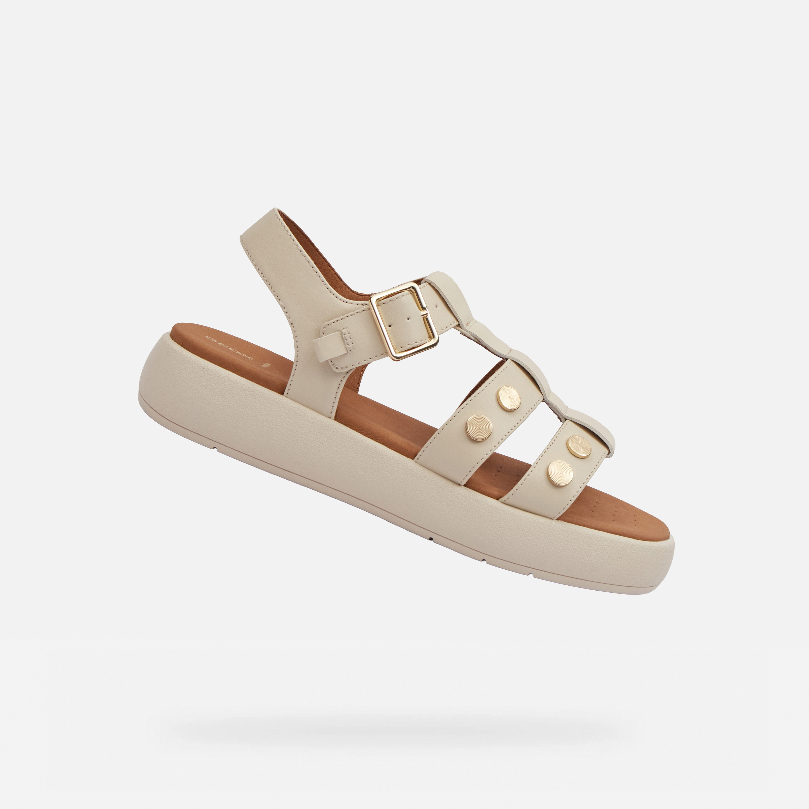 Cream women&#039;s sandals Geox Camalei - Women&#039;s
