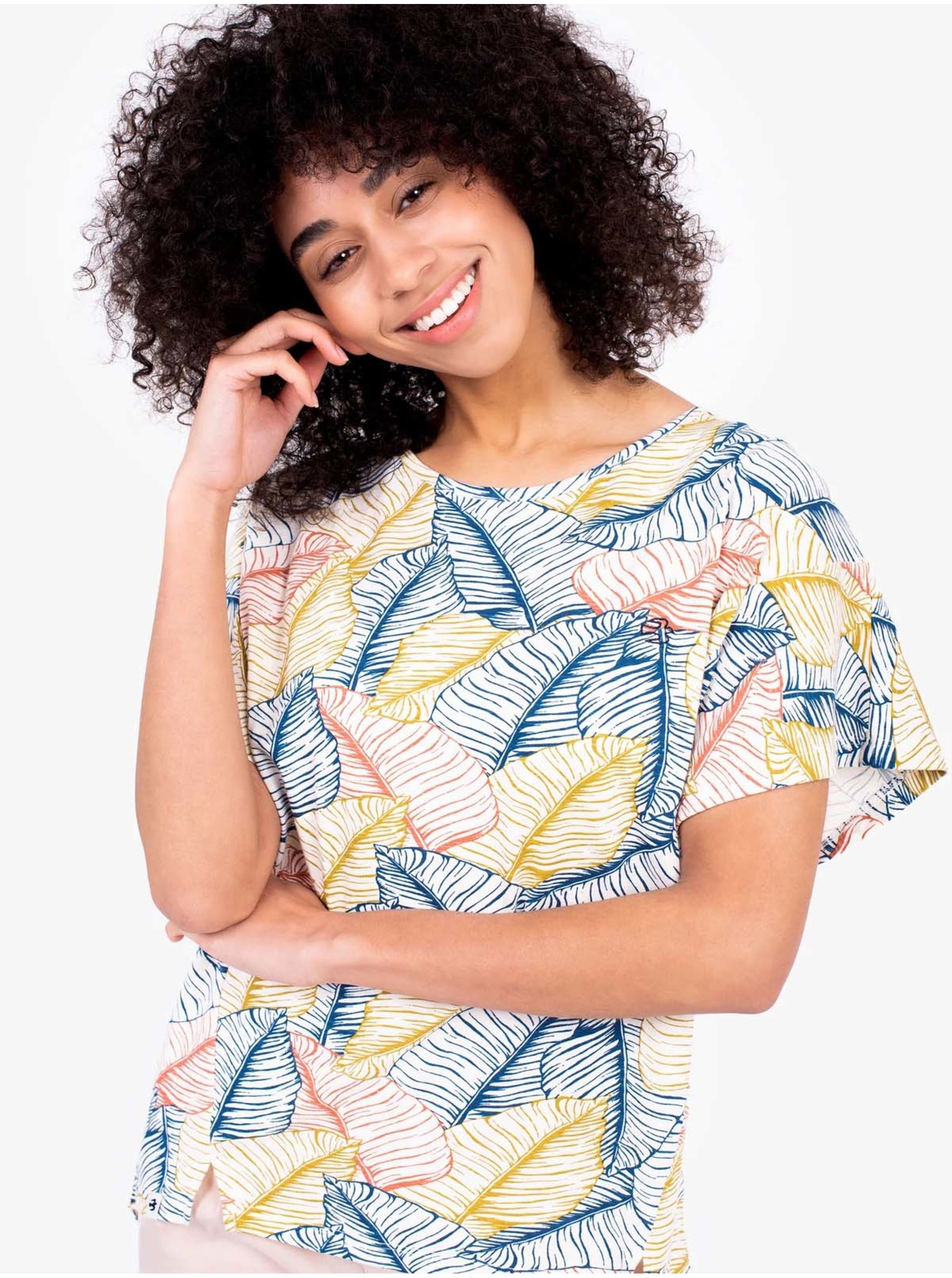 Creamy Women's Patterned Loose T-Shirt Brakeburn - Women