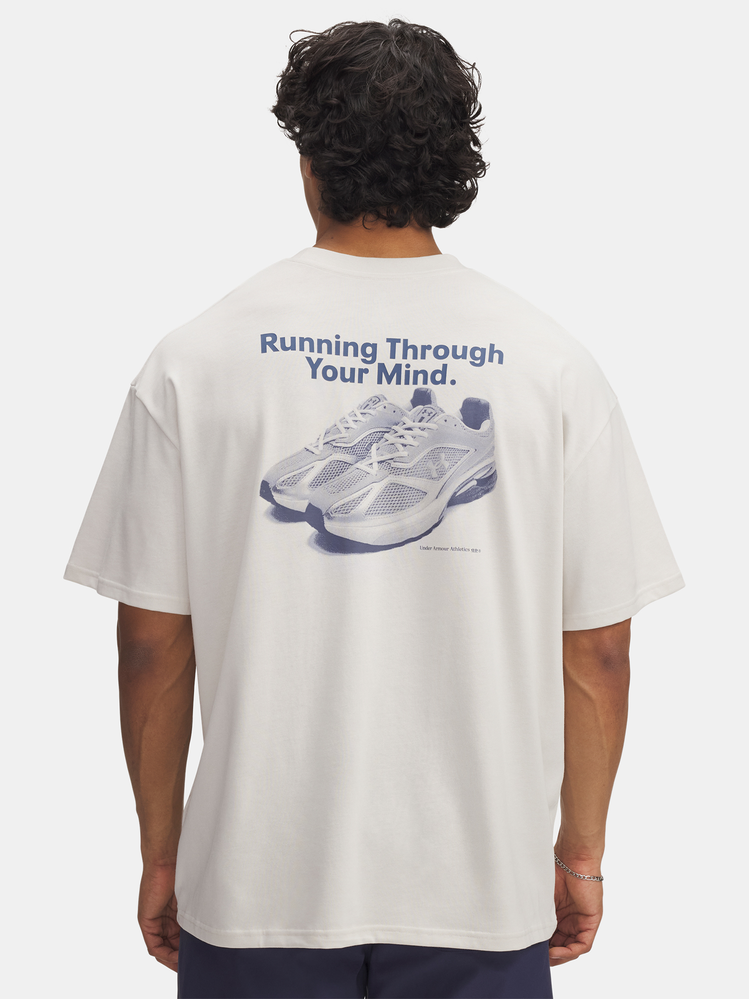 Men's Under Armour UA HWT RUNNING SHOE OS SS-WHT - Men's T-Shirt