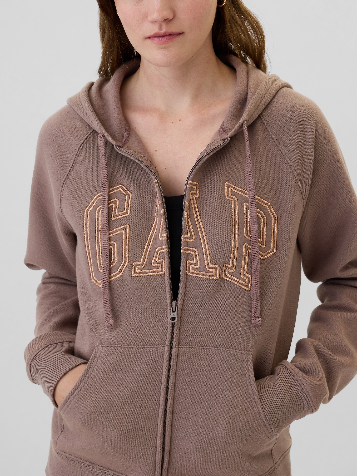 GAP Zip-up hoodie with logo - Women&#039;s