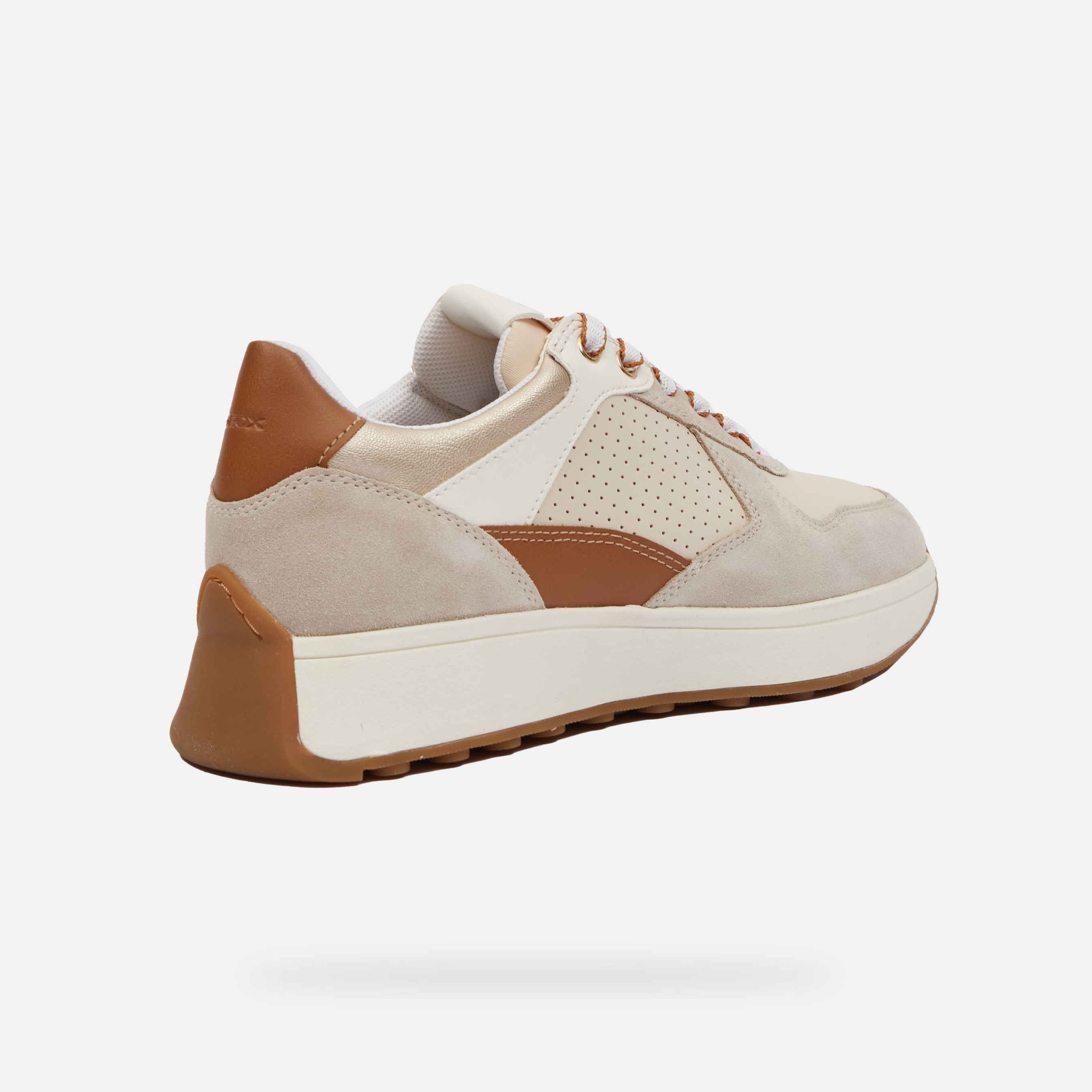 Cream women's sneakers Geox Amabel - Women's