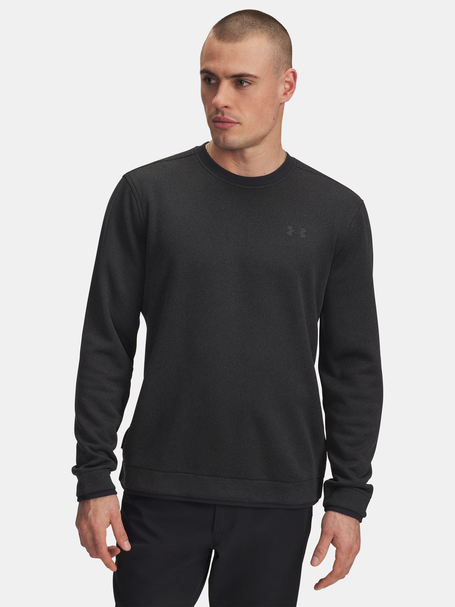 Mens sweatshirt Under Armour UA M Sweater Fleece Crew-BLK - Mens