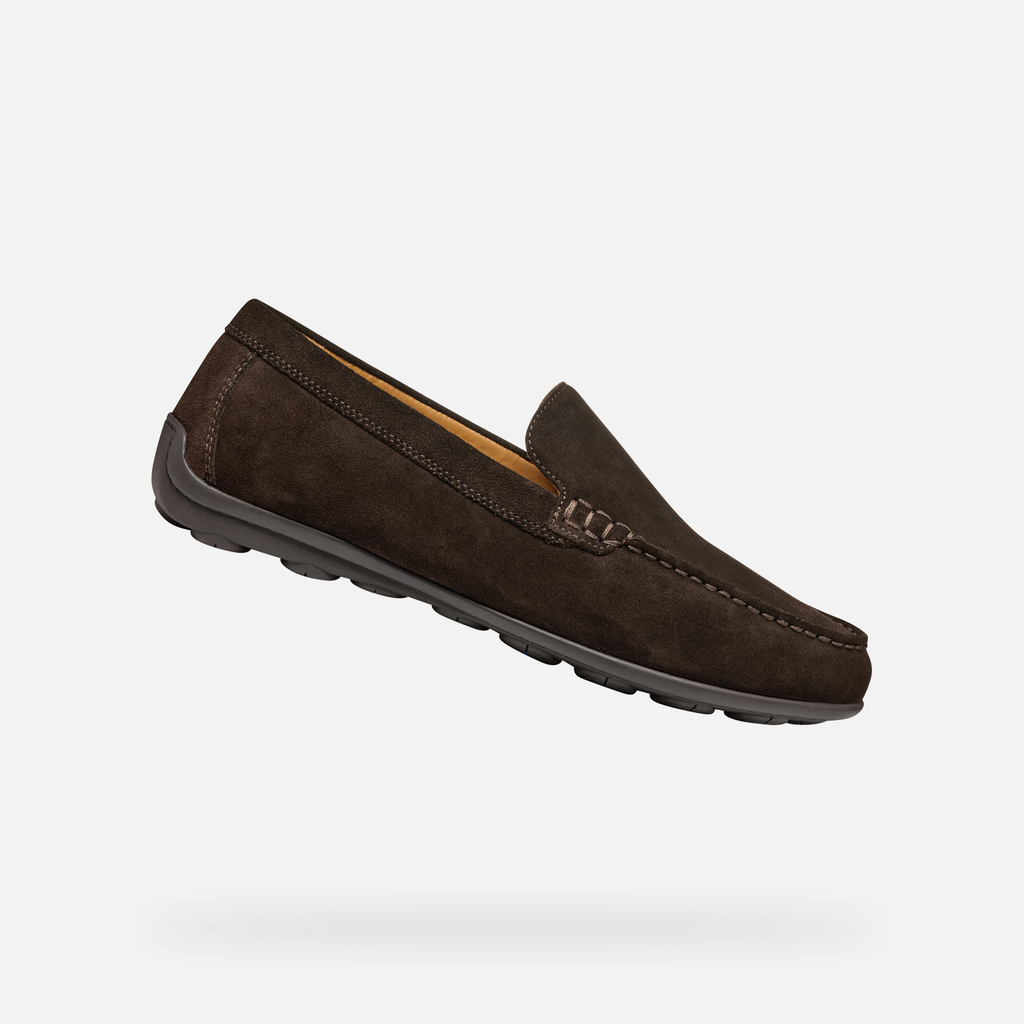 Dark brown mens moccasins Geox Spherica EC16 - Mens