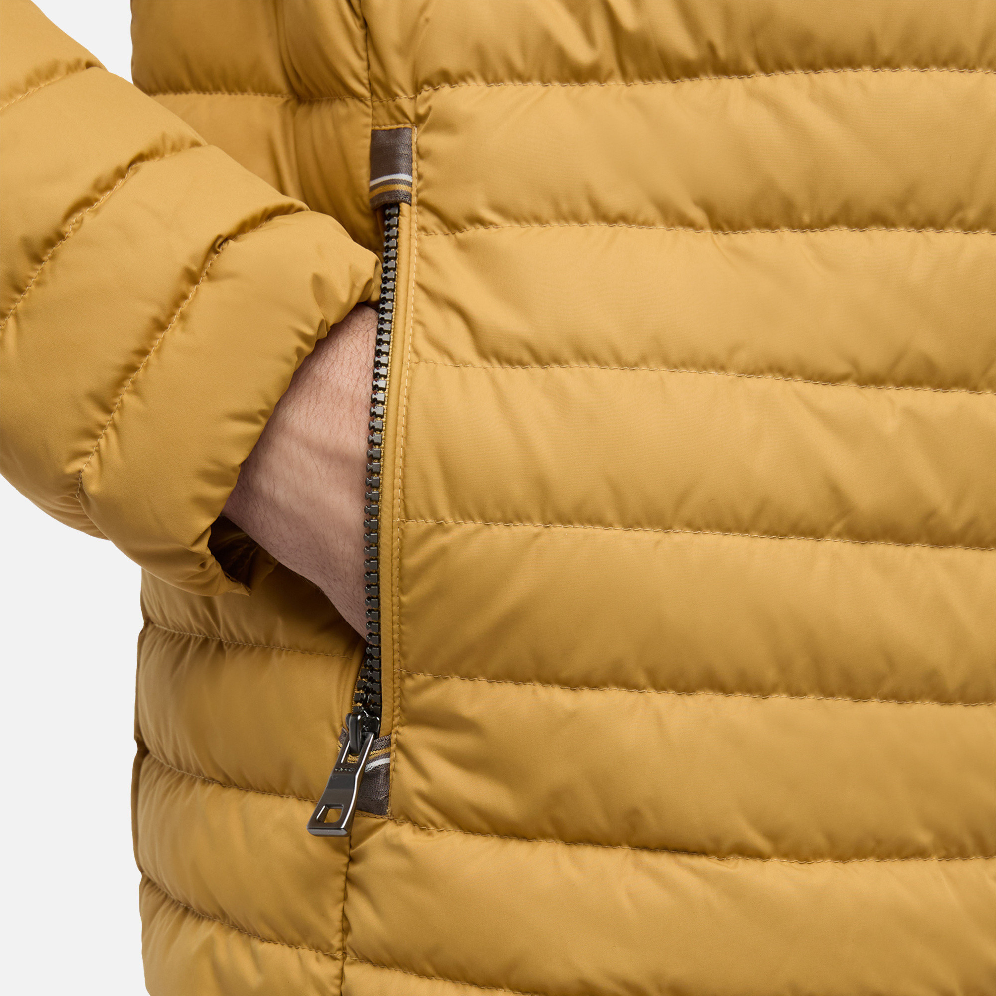 Geacă de puf galbenă pentru bărbați Geox Warrens