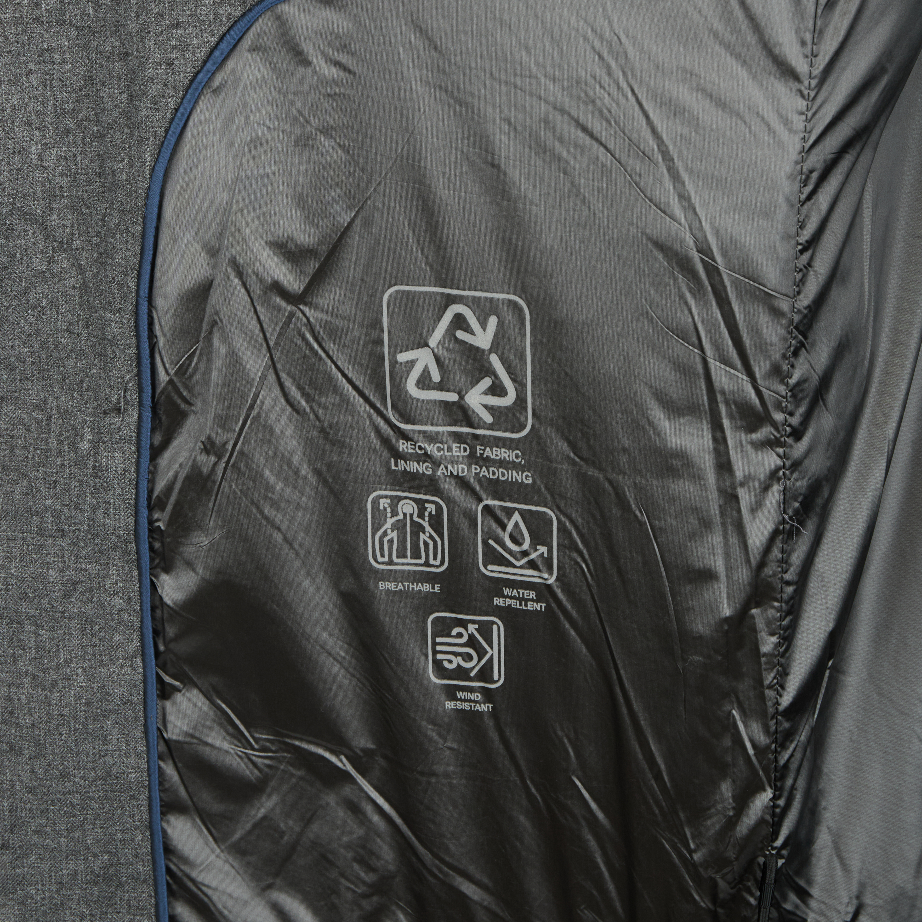 Geacă de puf gri pentru bărbați Geox Leitan