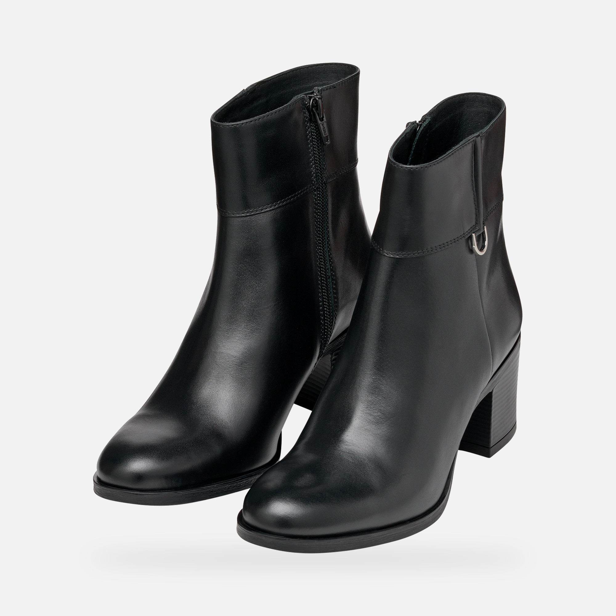 Black Geox New Asheel Women's Ankle Boots - Ladies