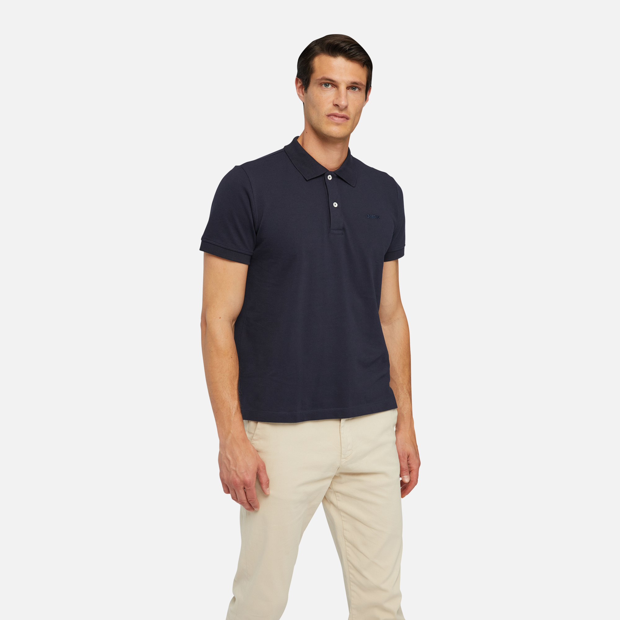 Blue men's polo shirts Geox Polo - Men