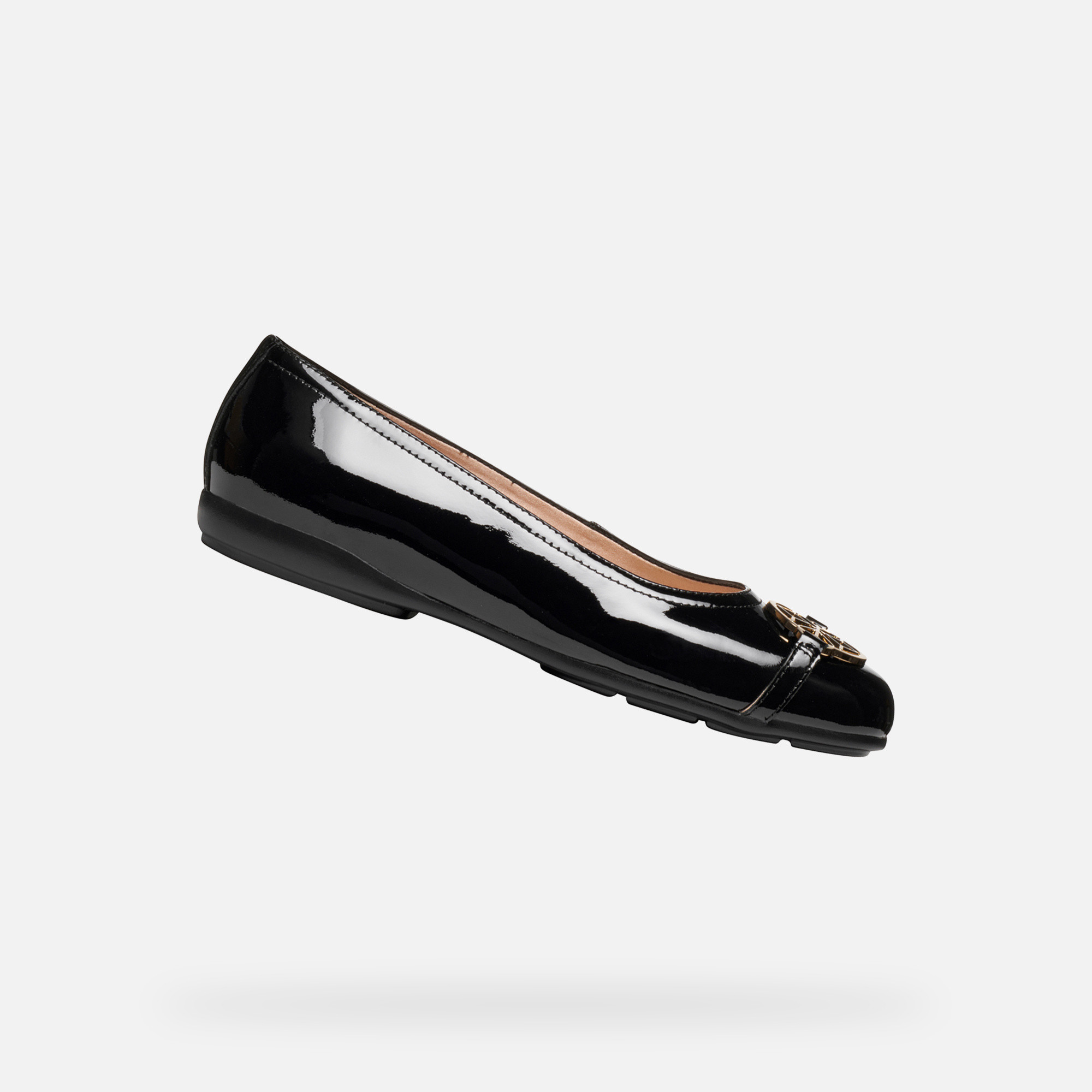 Black womens ballet flats Geox Annytah - Womens