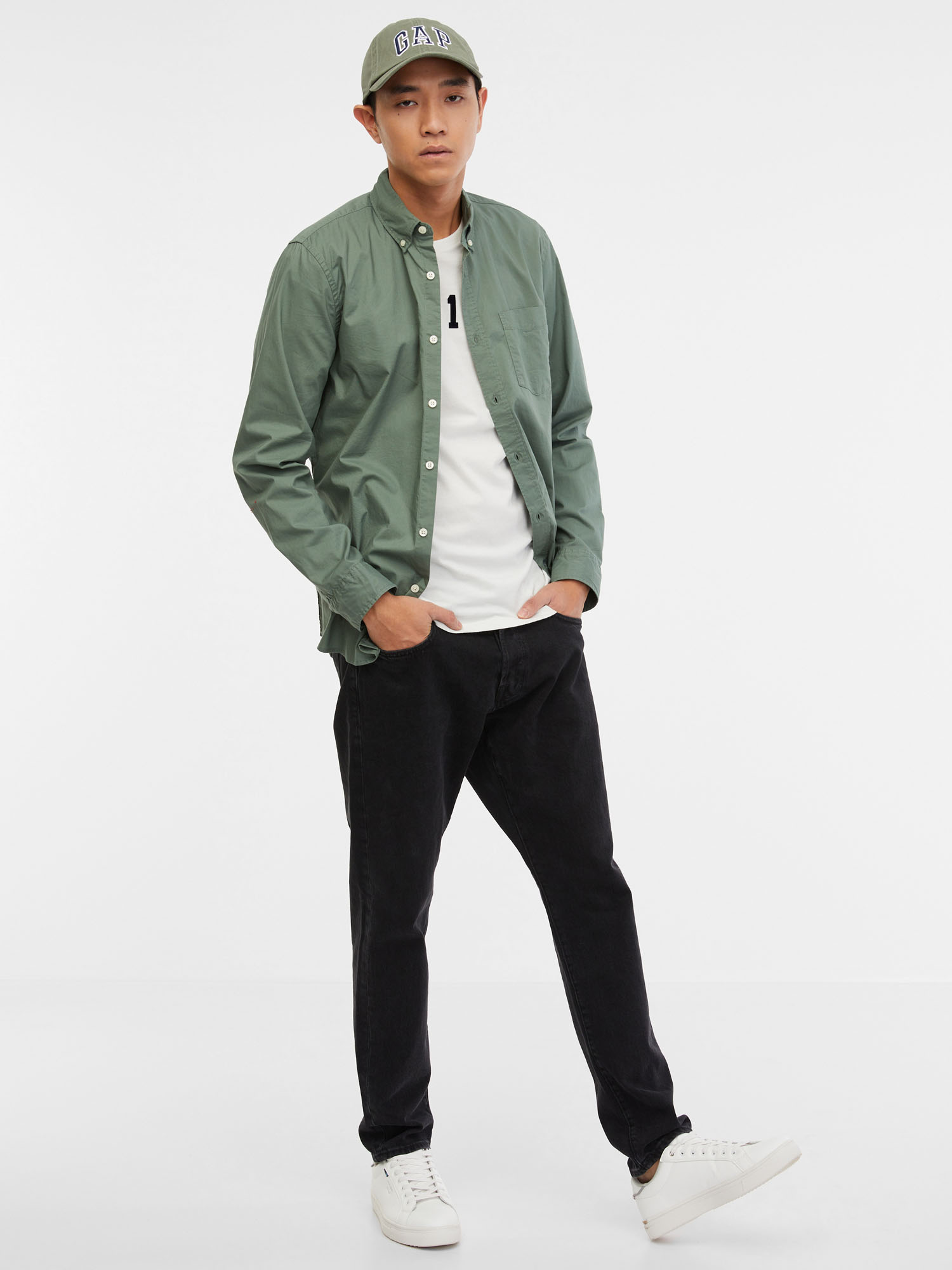 Camasi casual pentru barbati GAP - verde