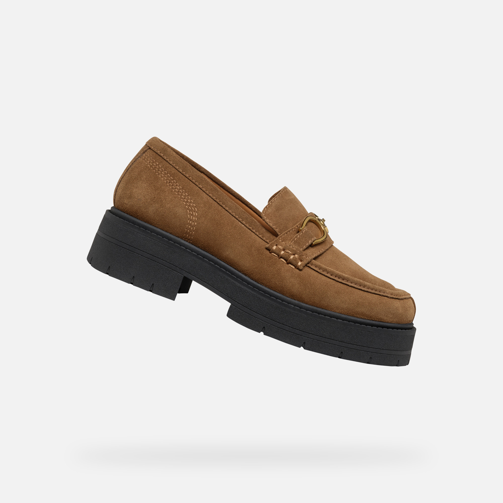 Grey womens moccasins Geox Spherica EC7 - Womens