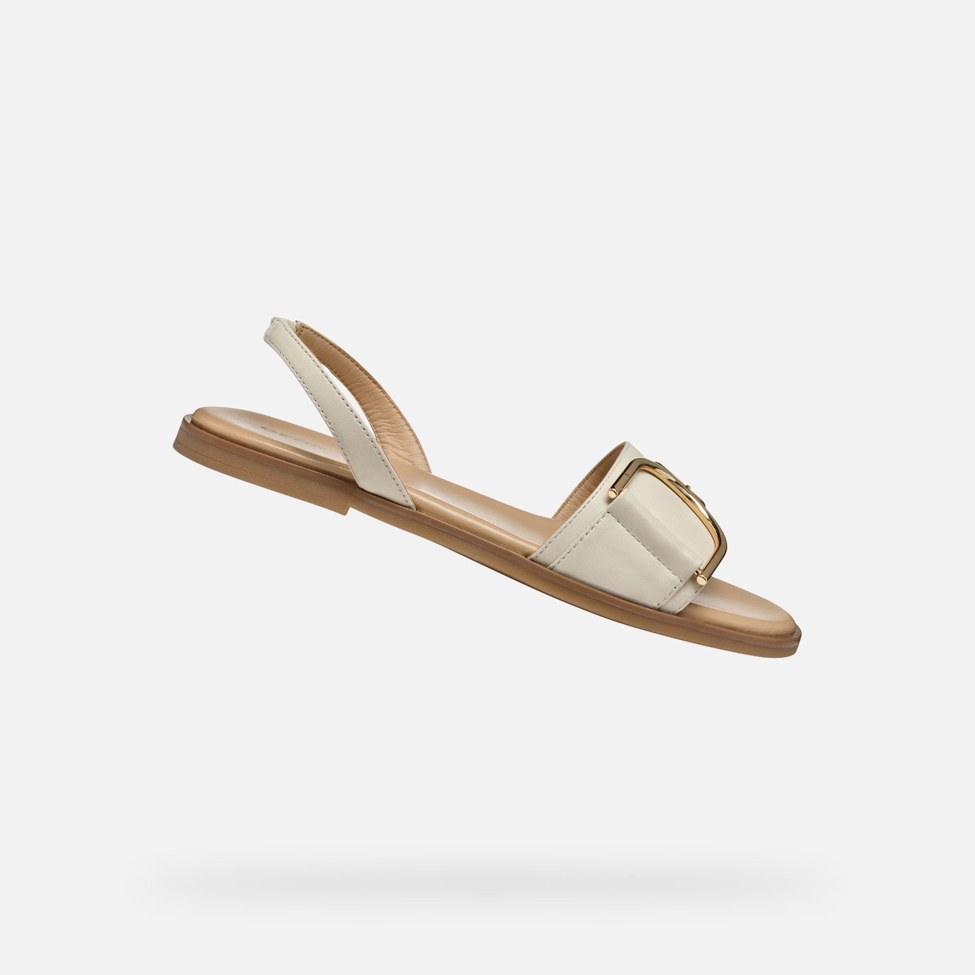 Cream womens sandals Geox Naileen - Womens