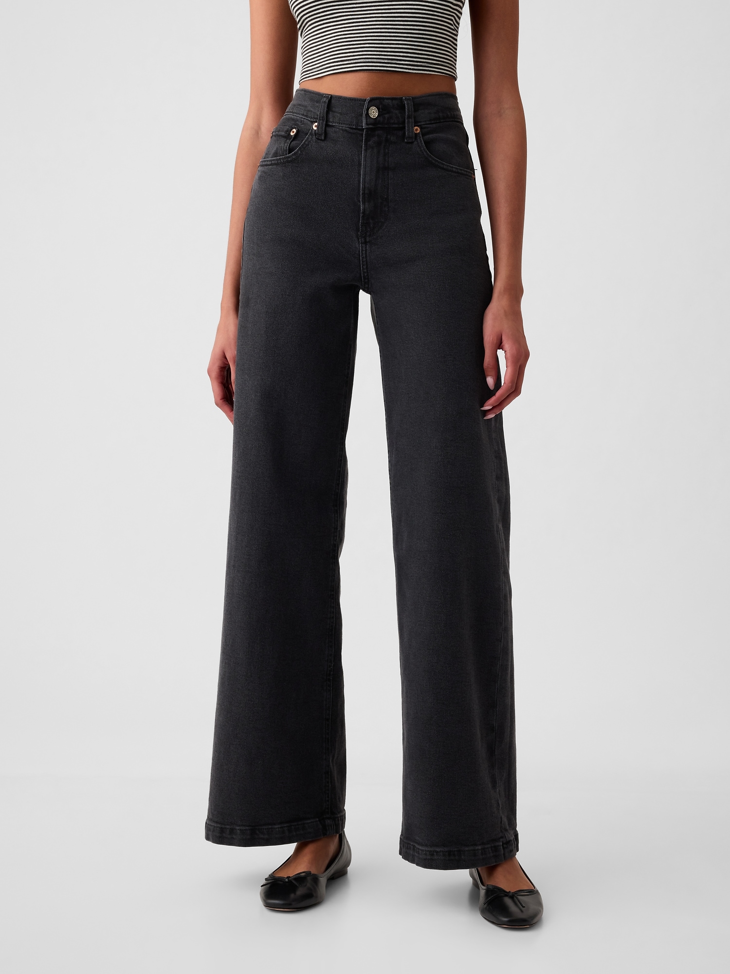 GAP Jeans High Rise Stride Wide - Women&#039;s