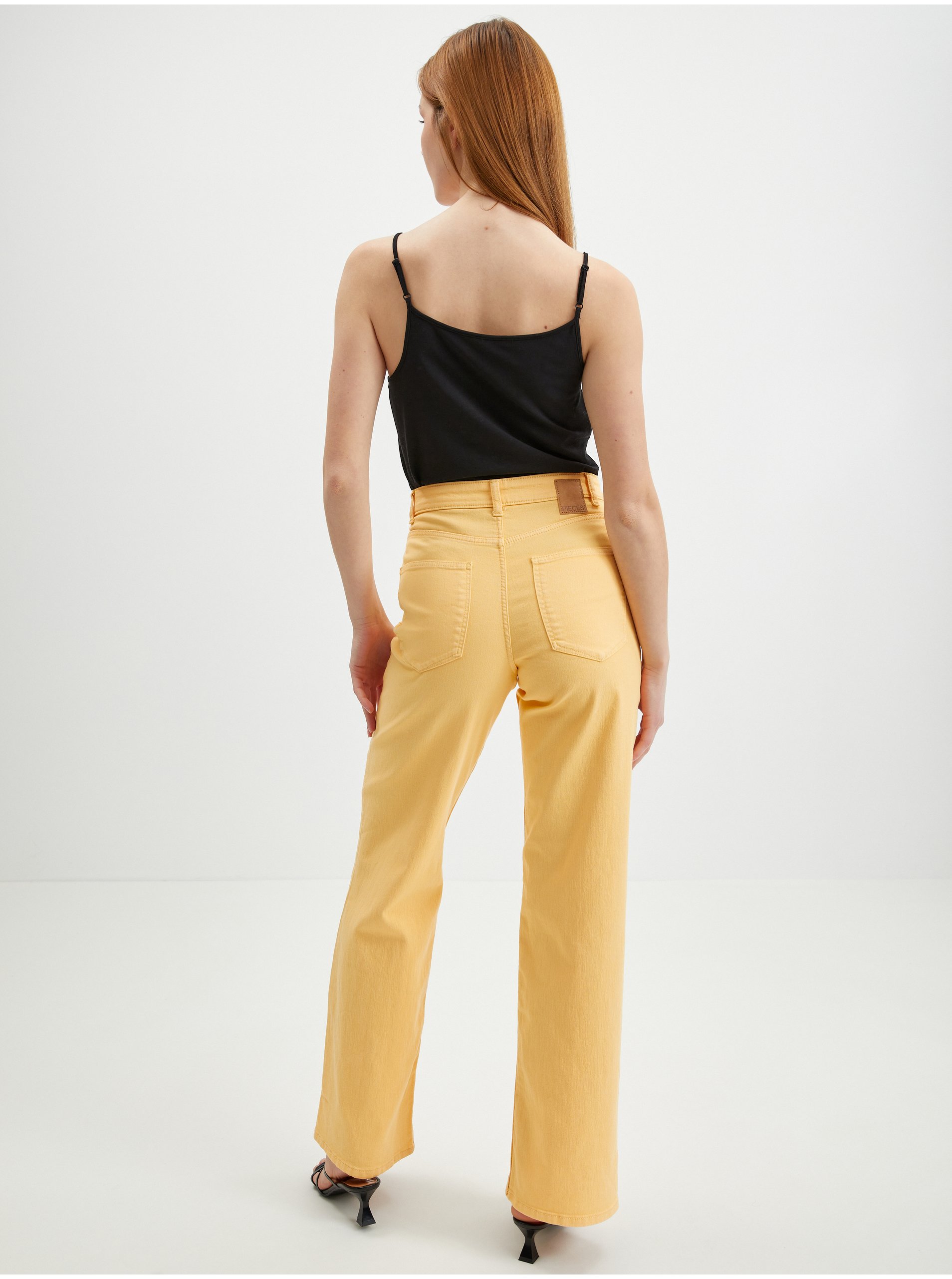 Flared, Bootcut pentru femei Pieces - galben