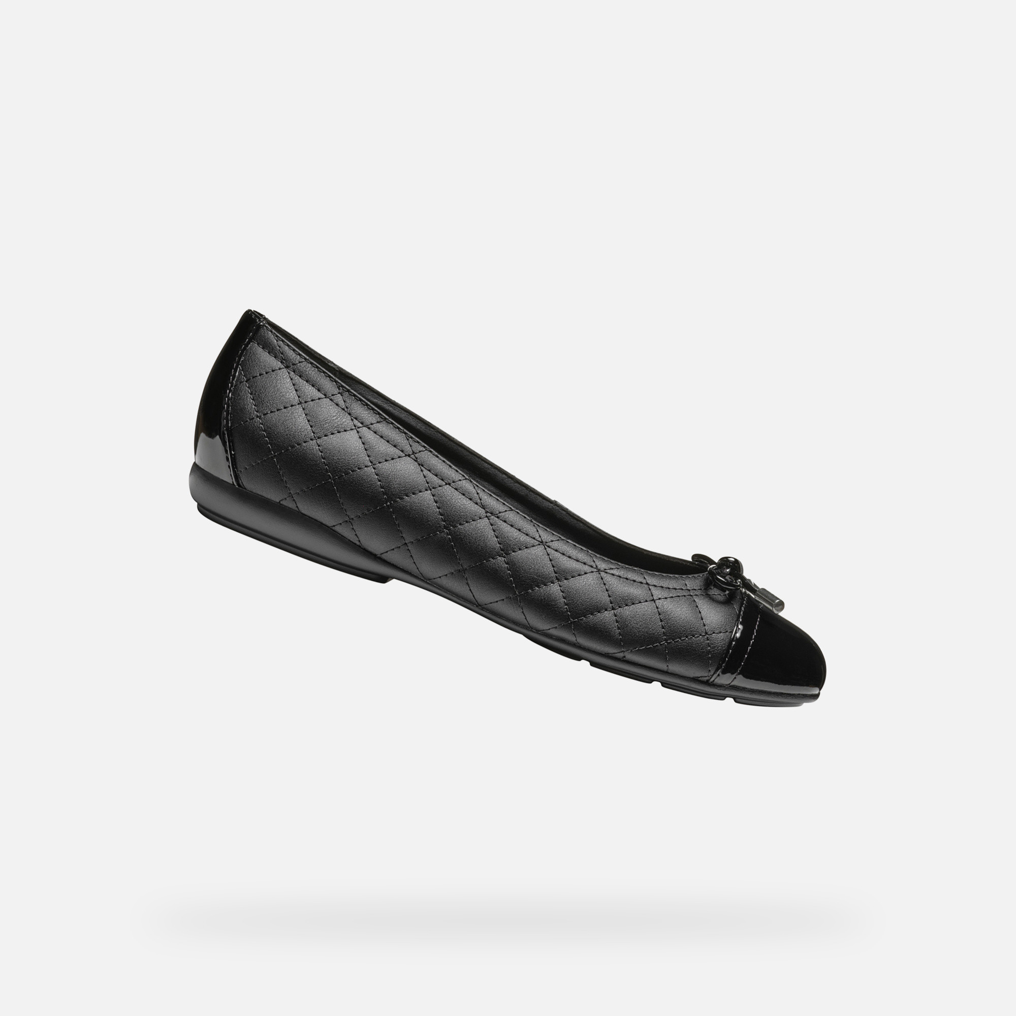 Black womens ballet flats Geox Annytah - Womens