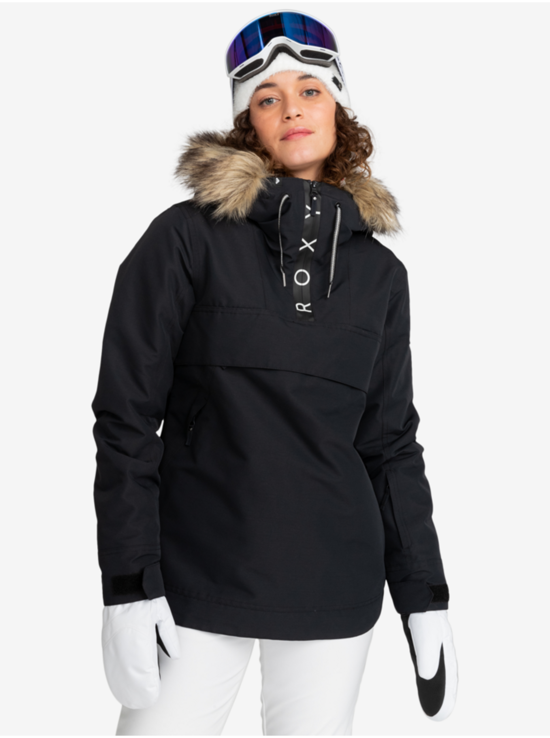 Levně Černá dámská lyžařská bunda Roxy Shelter JK - Dámské