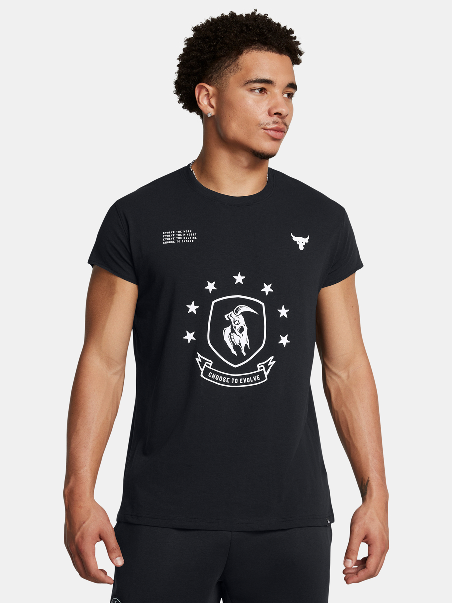 Under Armour T-shirt UA Pjt Rck Evolve Cap Slv T-BLK - Men's