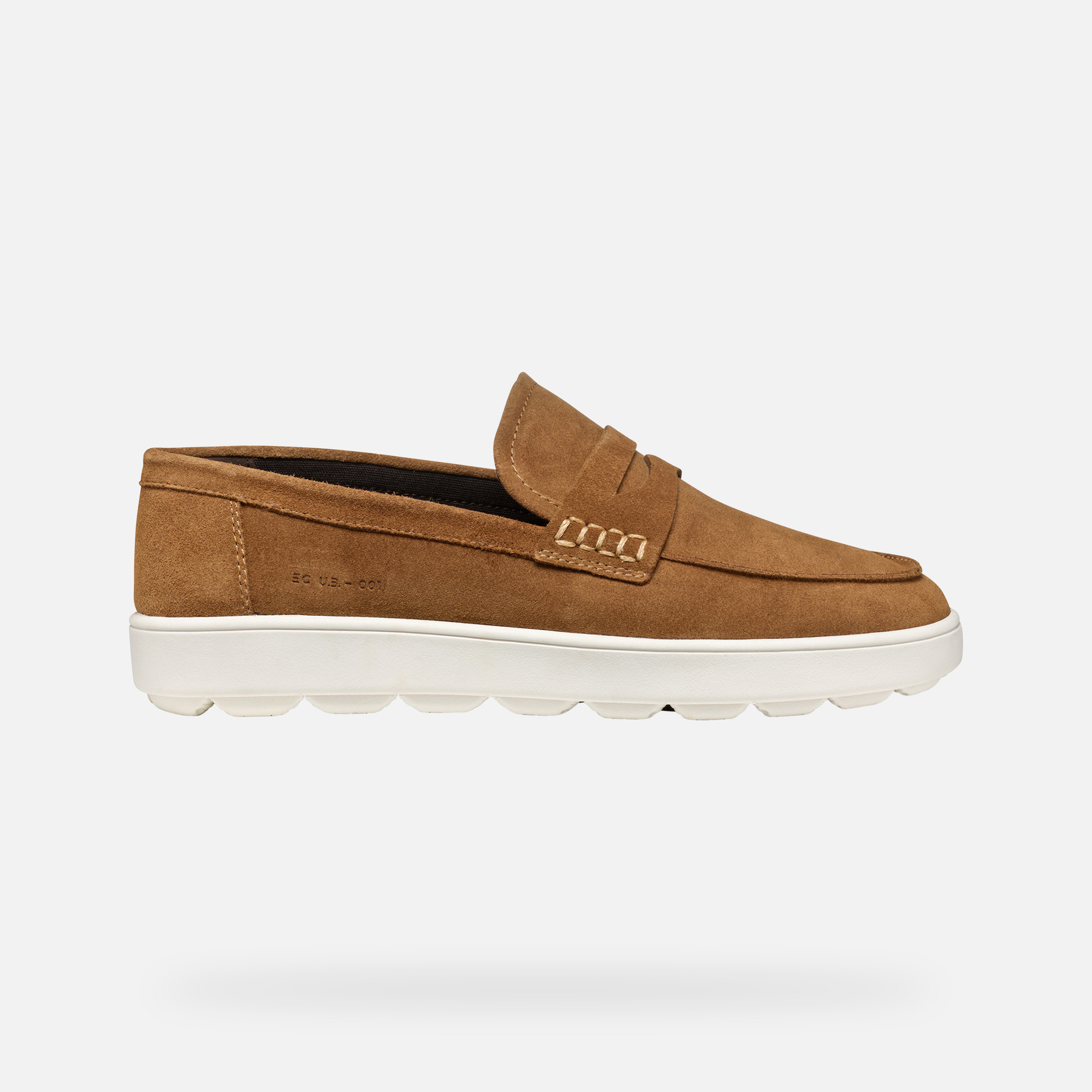 Light brown men&#039;s moccasins Geox Spherica ECUB-1 - Men&#039;s