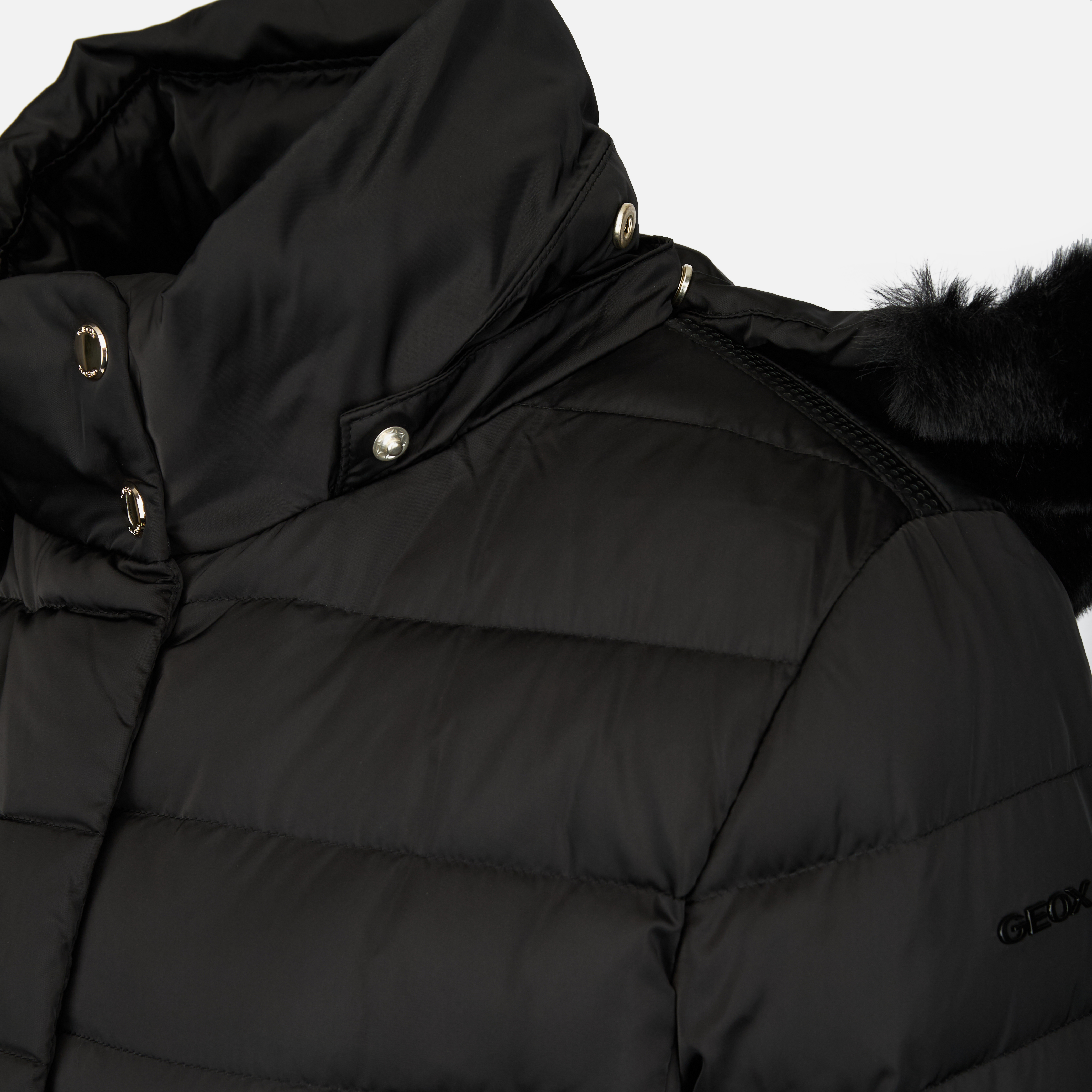 Geacă neagră cu puf pentru femei Geox Bettanie