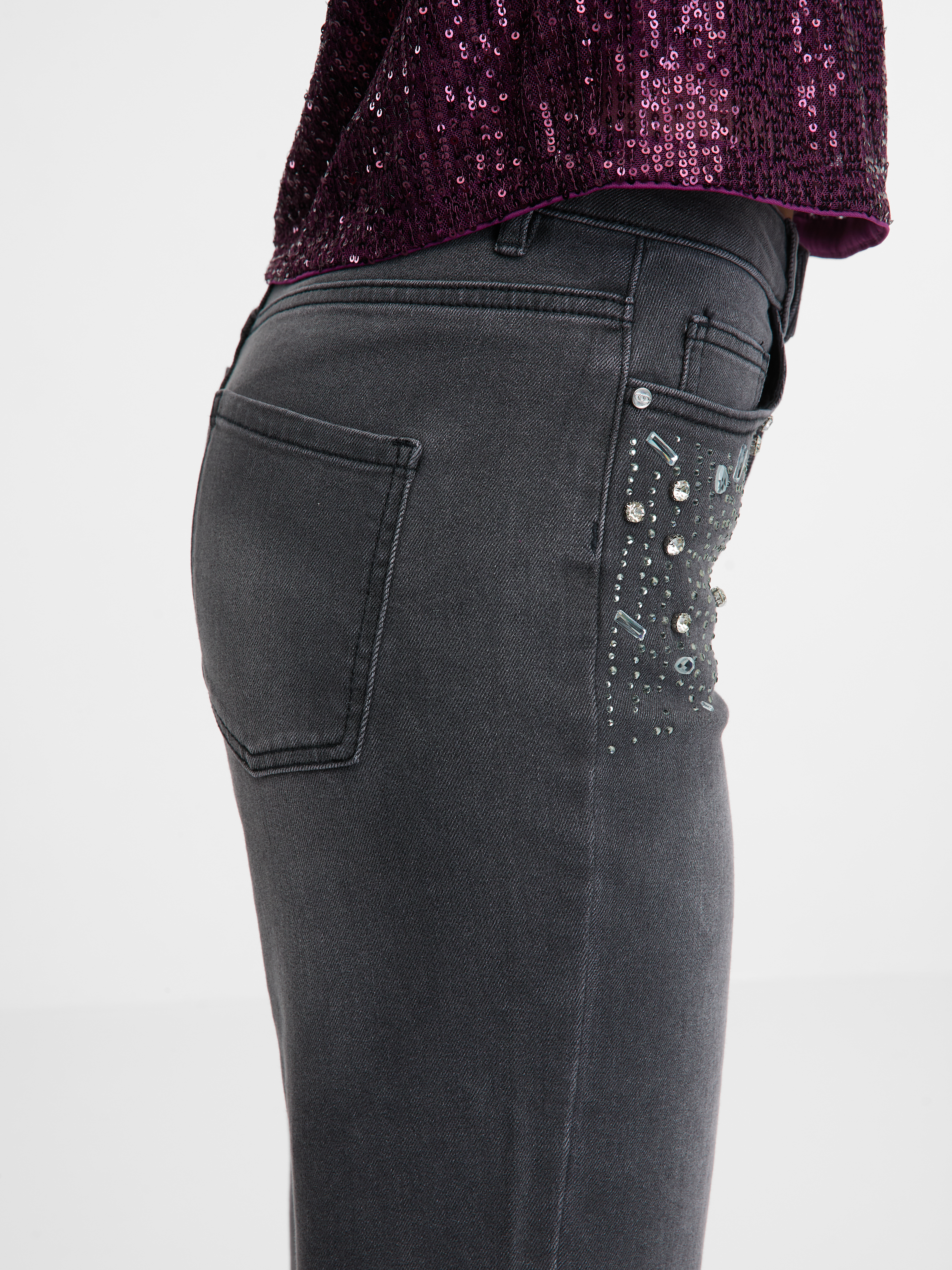 Dark grey women&#039;s wide leg jeans ORSAY - Women&#039;s