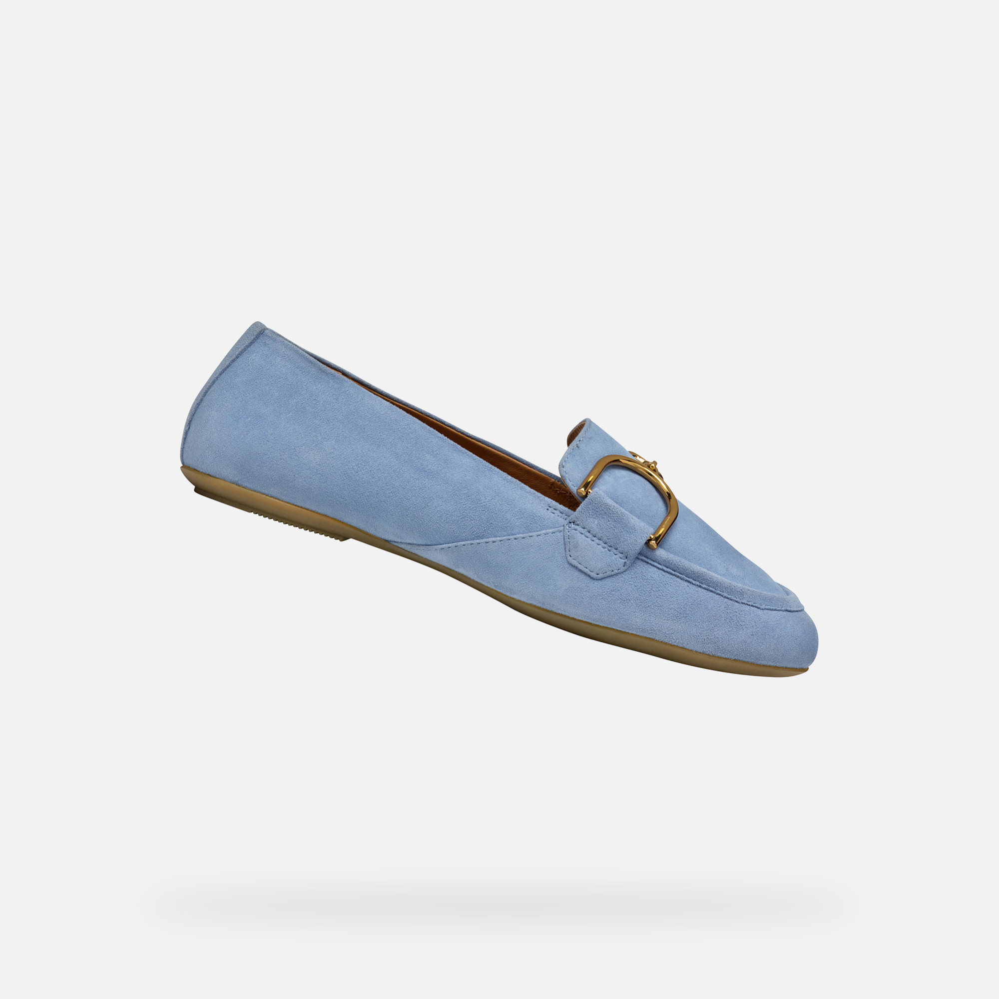 Light blue womens moccasins Geox Palmaria - Womens