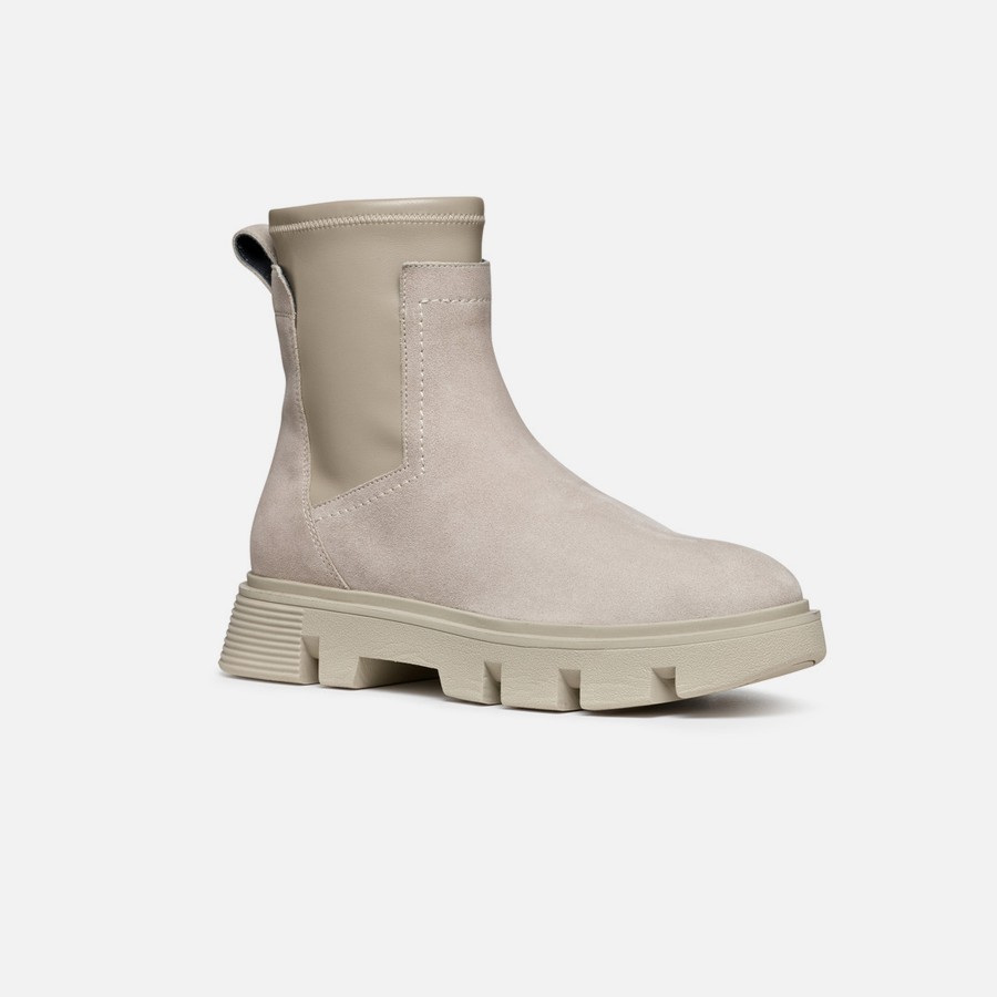 Beige women's ankle boots Geox Vilde - Women's