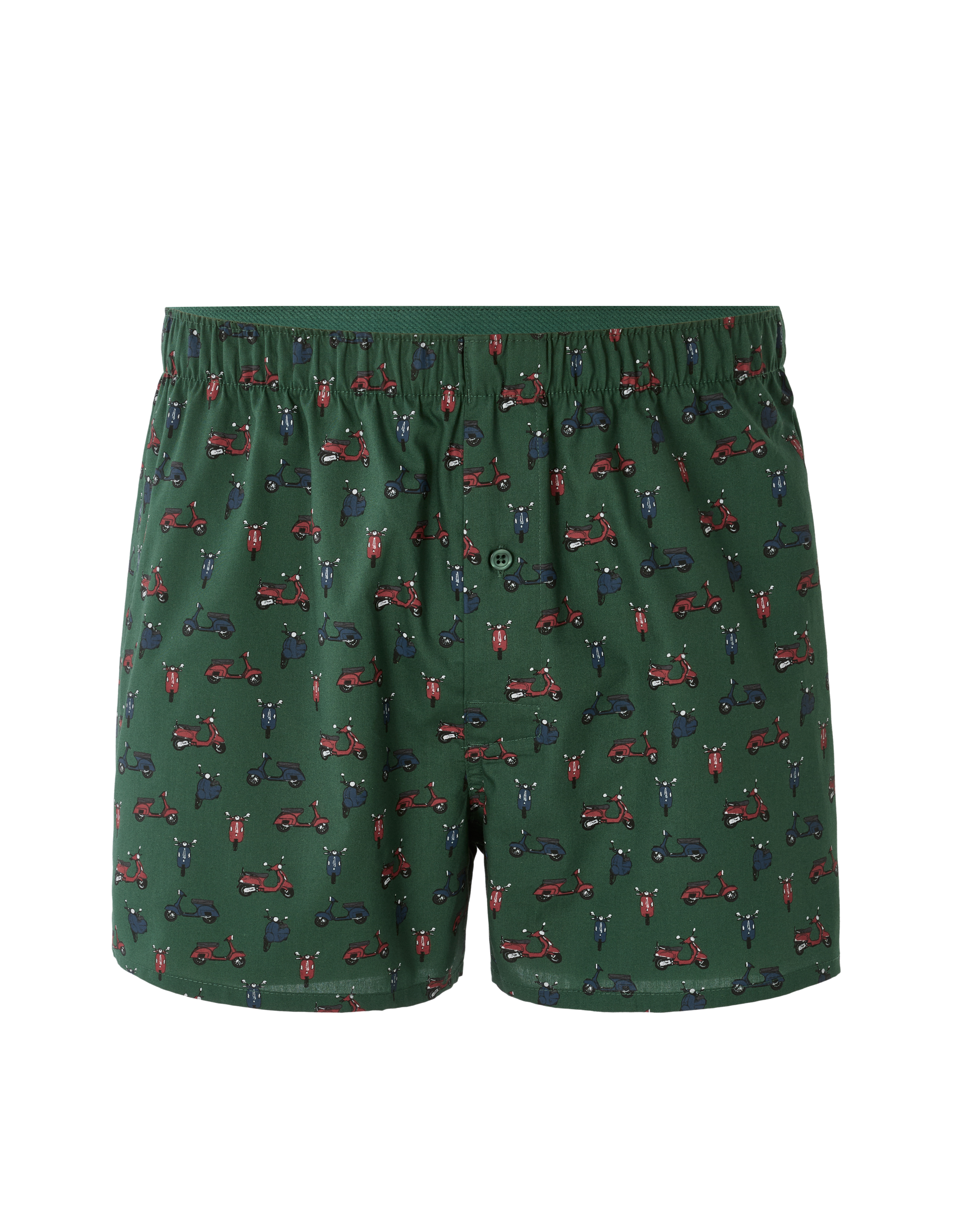 Zelené boxerky s motívom skútrov
